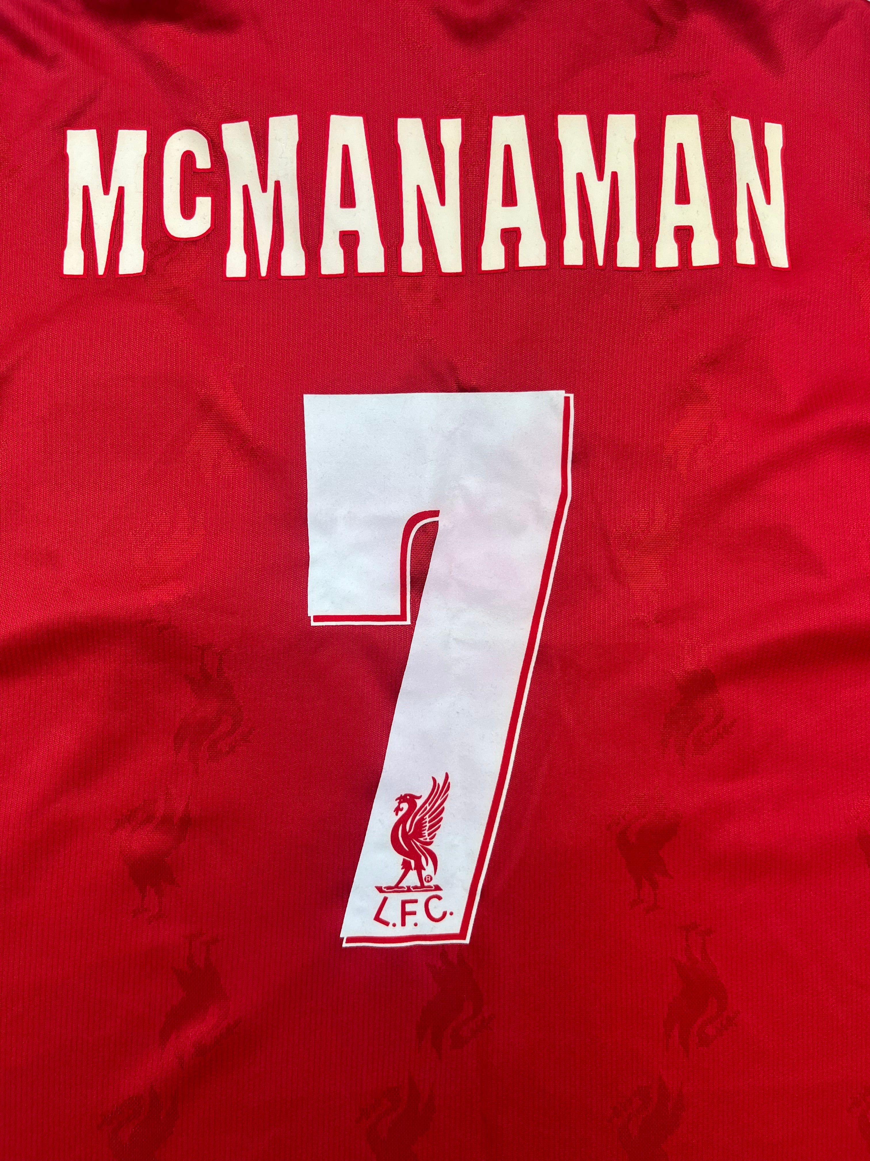 1996/98 Liverpool Home L/S Shirt McManaman #7 (M) 8.5/10