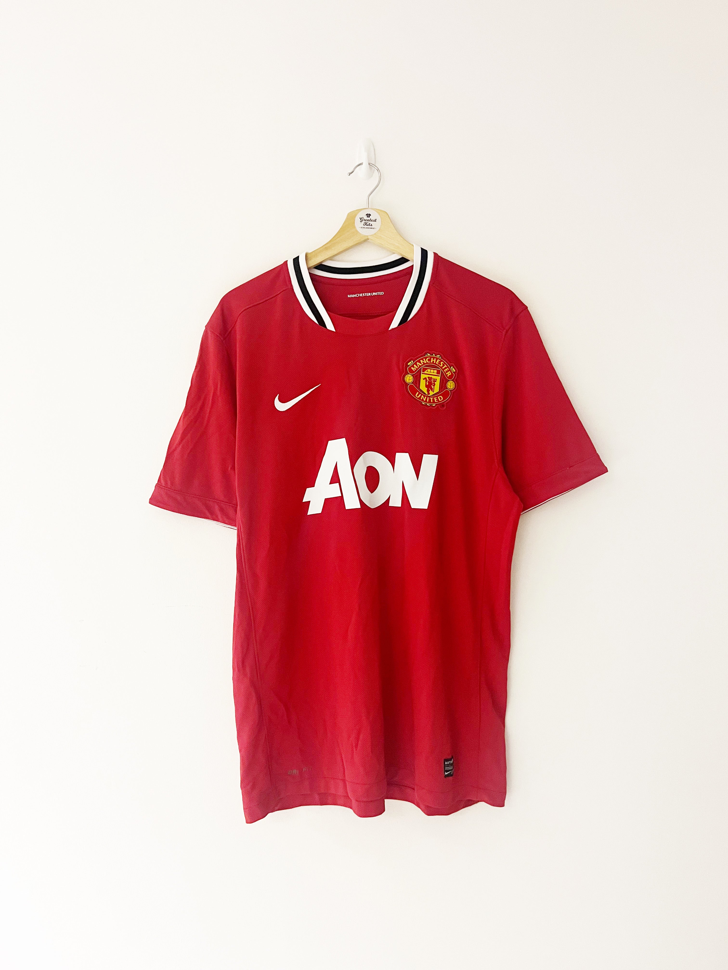 2011/12 Manchester United Home Shirt Rooney #10 (L) 9/10