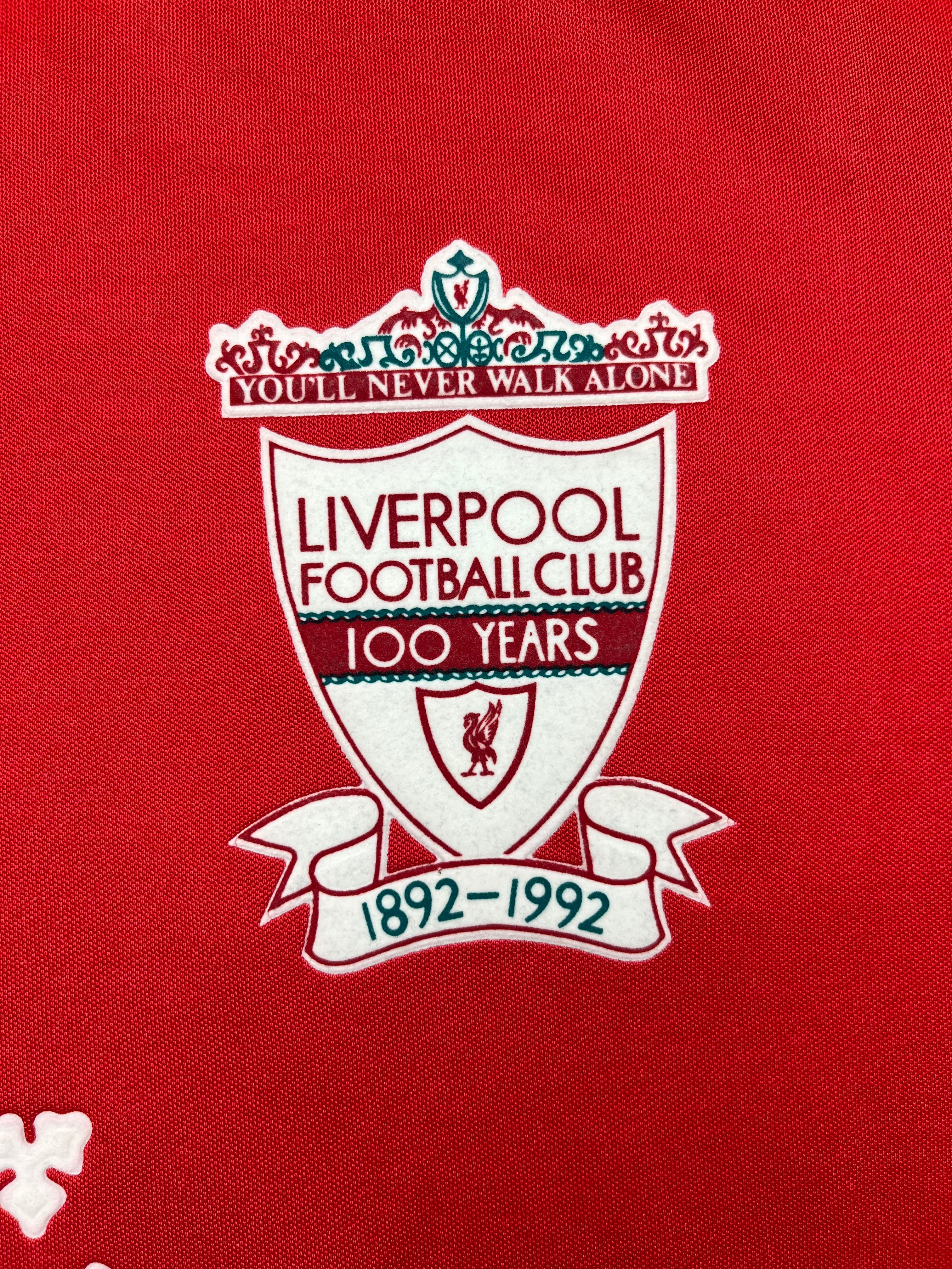 1992/93 Liverpool Centenary Home Shirt (M) 9.5/10