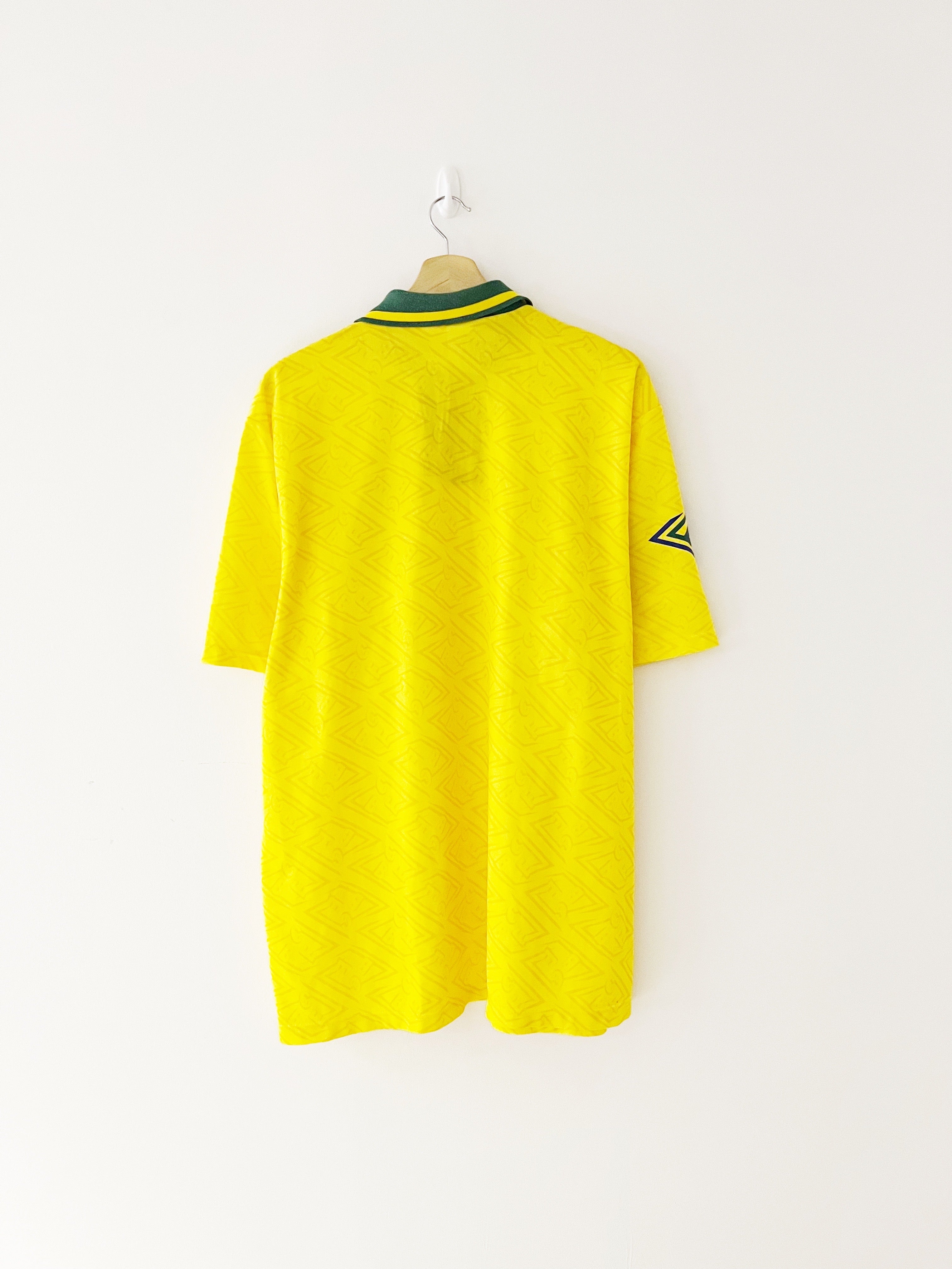 1991/93 Brazil Home Shirt (XL) 9/10