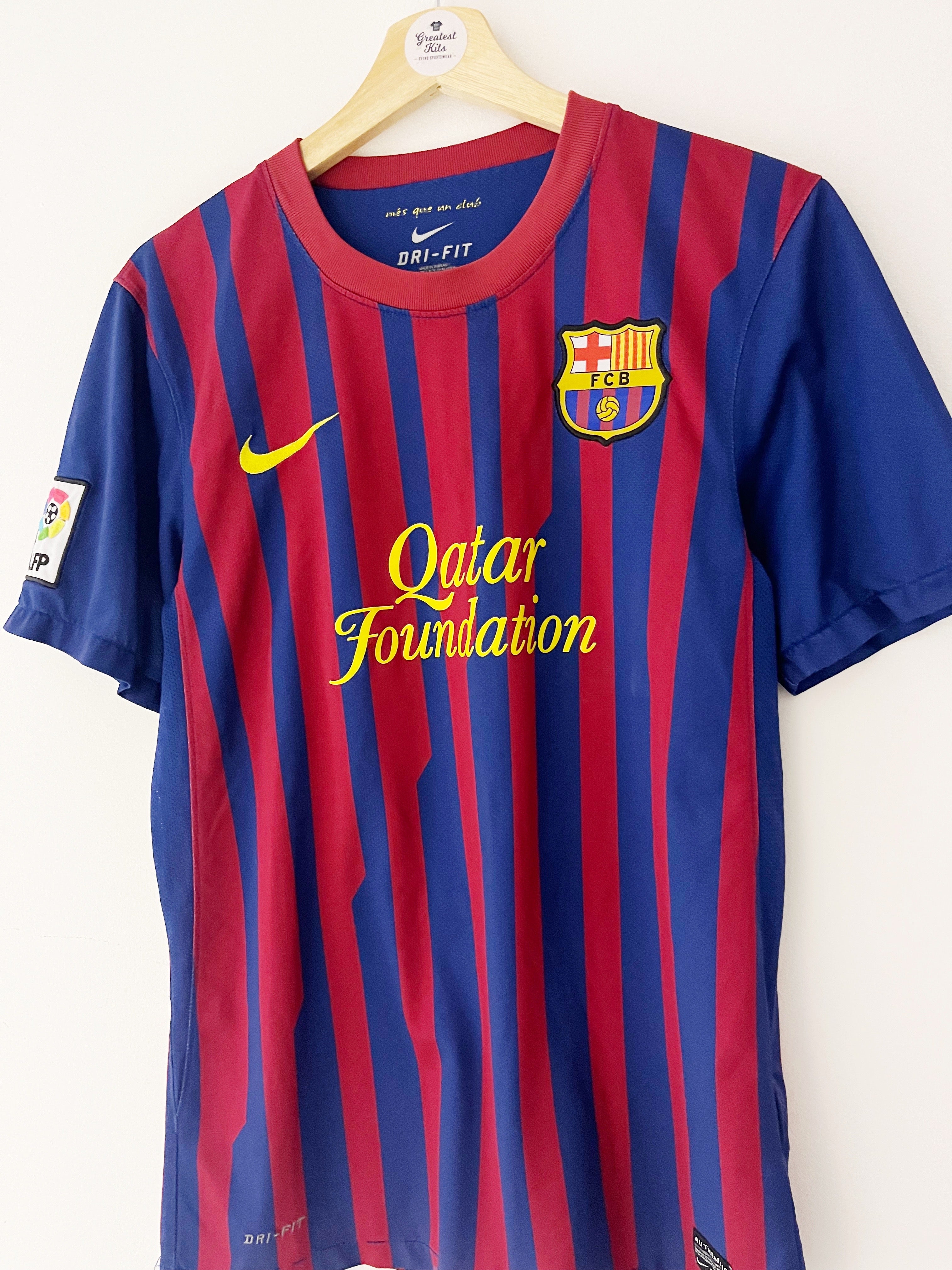 2011/12 Barcelona Home Shirt (S) 9/10