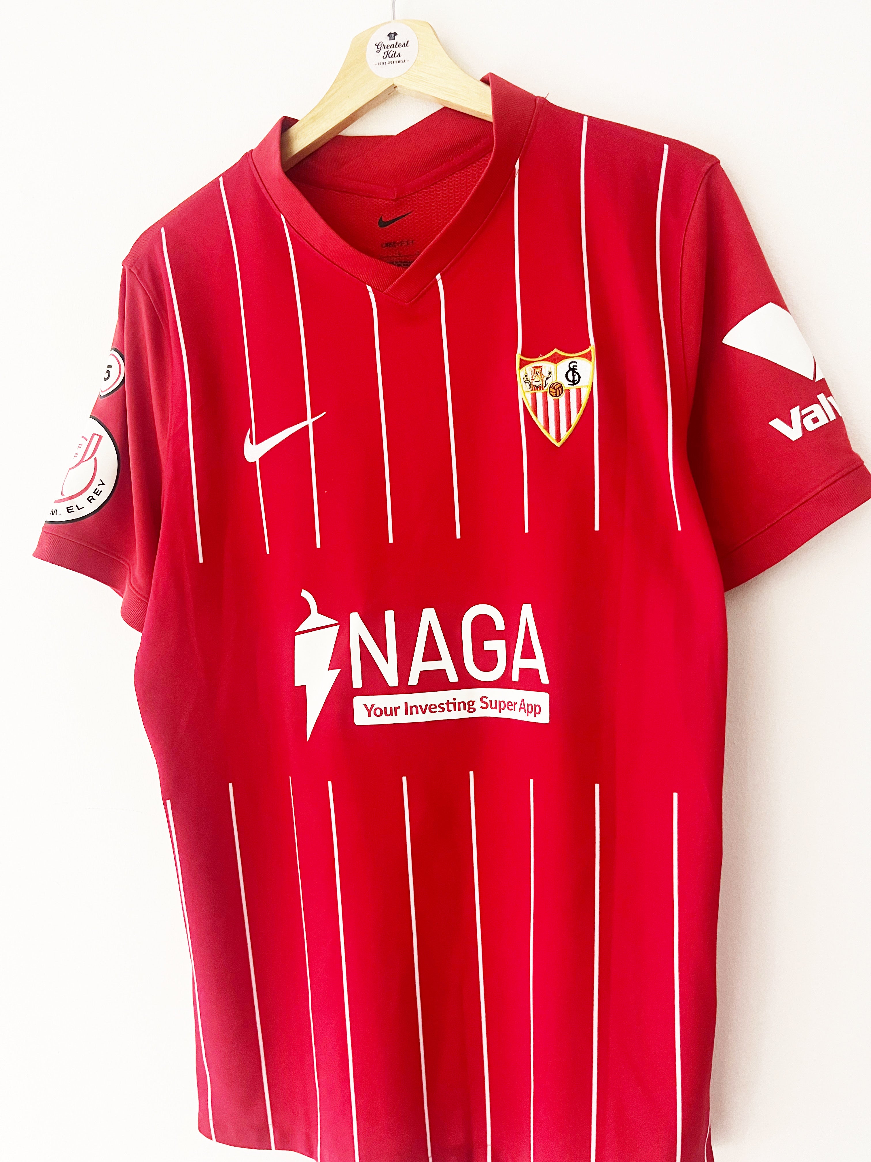 2021/22 Sevilla *Player Issue* Home Shirt Juanlu #32 (L) 8.5/10