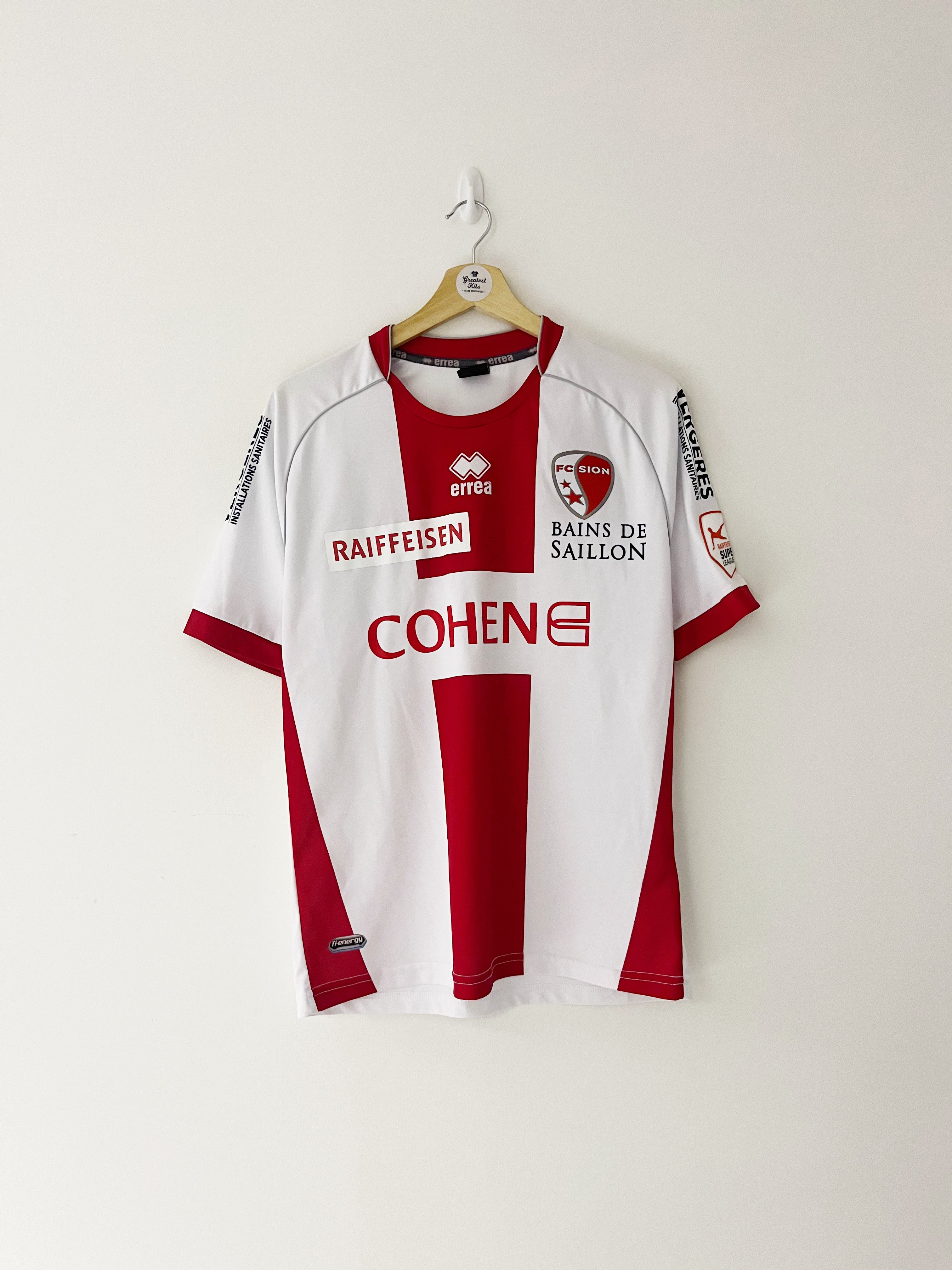 2014/15 FC Sion *Squad Signed* Home Shirt (M) 9/10