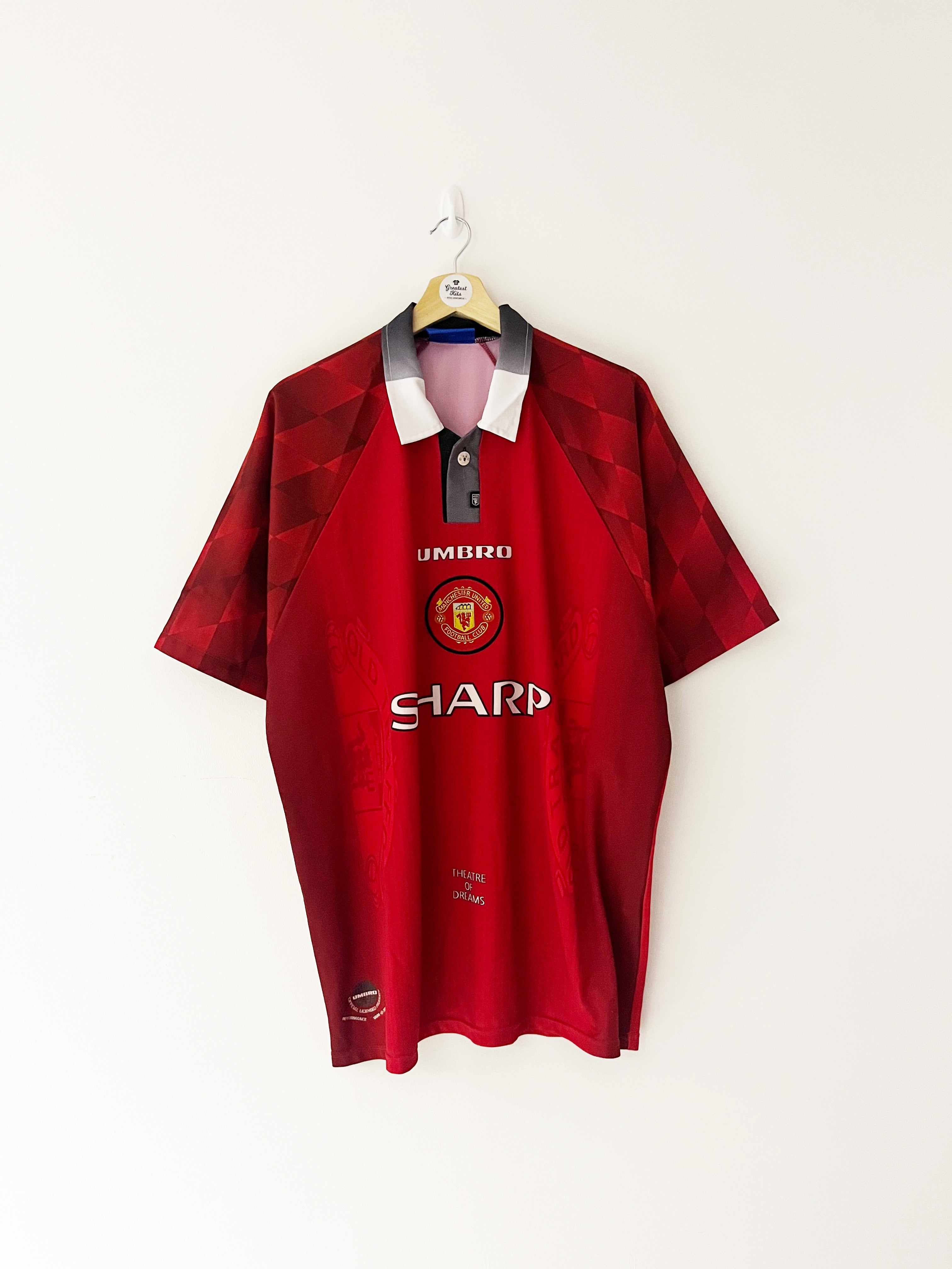 1996/98 Manchester United Home Shirt (XL) 9/10