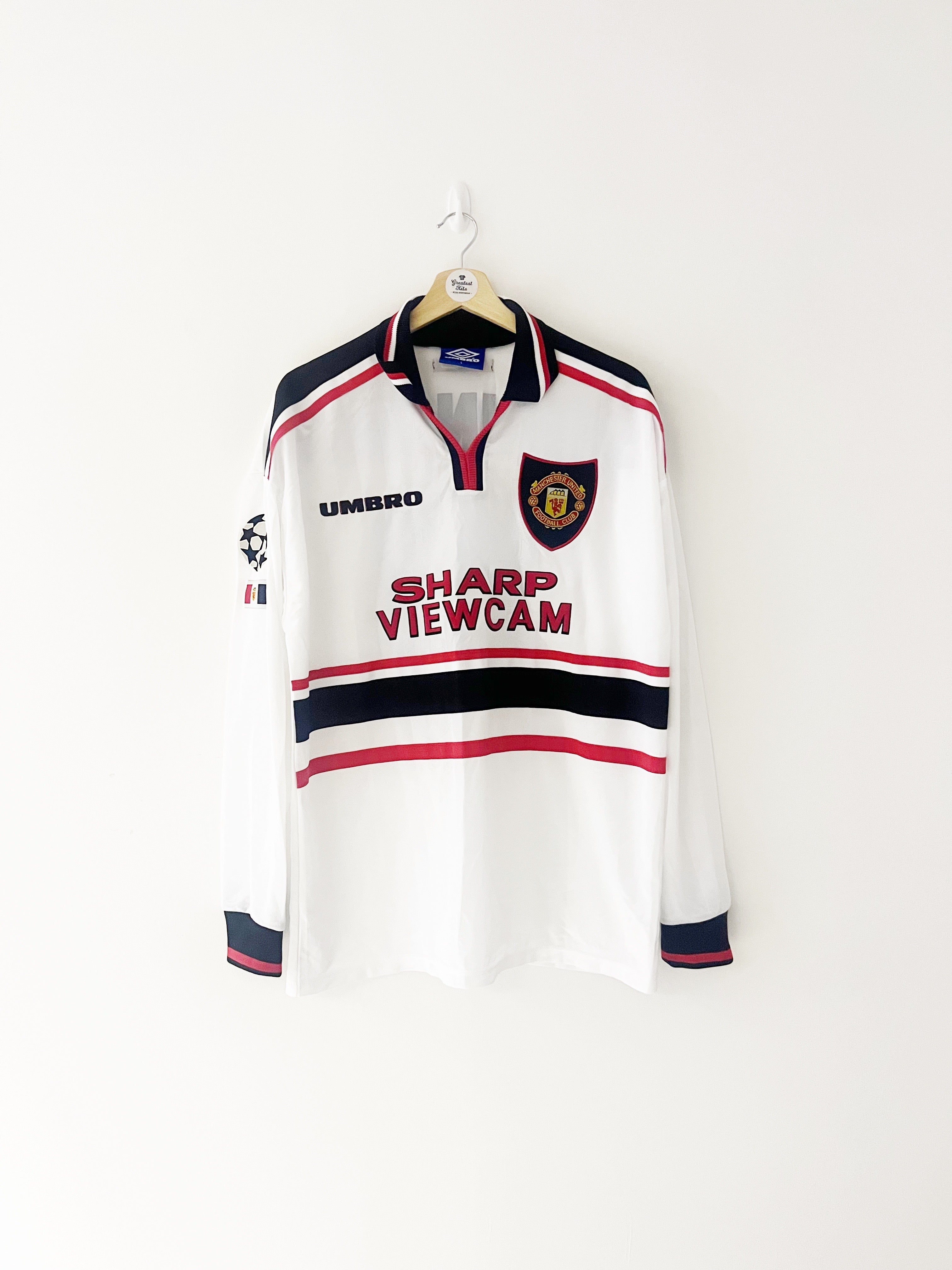 1997/99 Manchester United Away L/S Shirt Sheringham #10 (L) 9.5/10