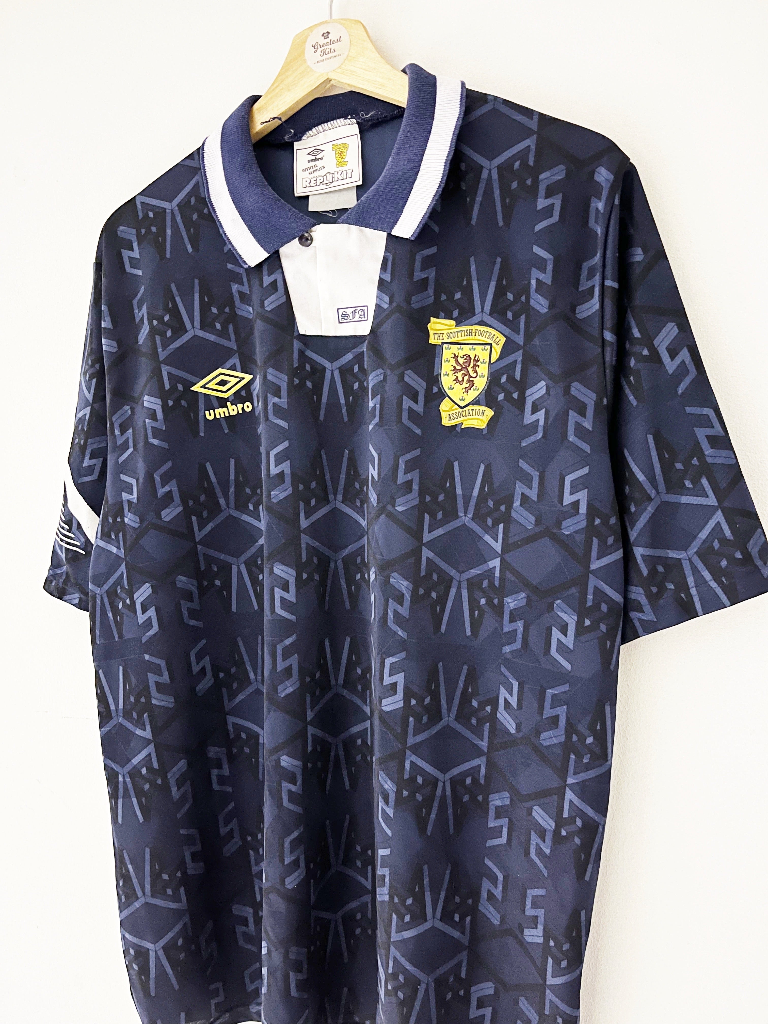 1991/94 Scotland Home Shirt (L) 9/10