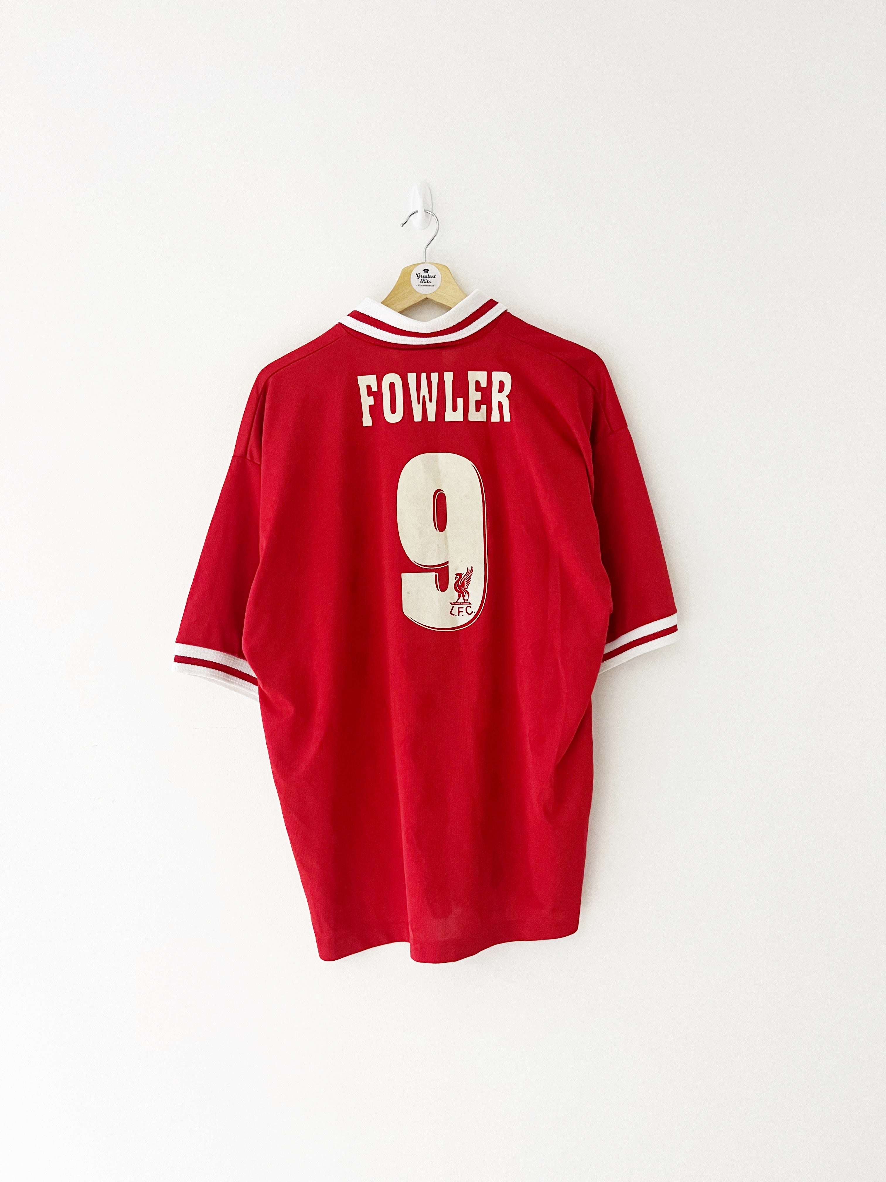 1996/98 Liverpool Home Shirt Fowler #9 (L) 8.5/10