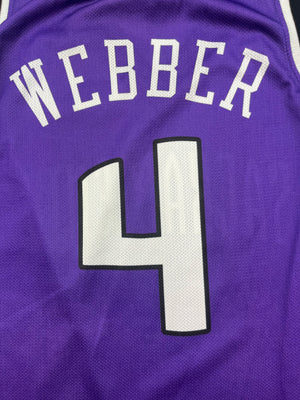 2002-05 Sacramento Kings Champion Road Jersey Webber #4 (L) 9/10