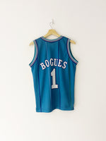 1992/95 Charlotte Hornets Champion Away Jersey Bogues #1 (XS) 8/10