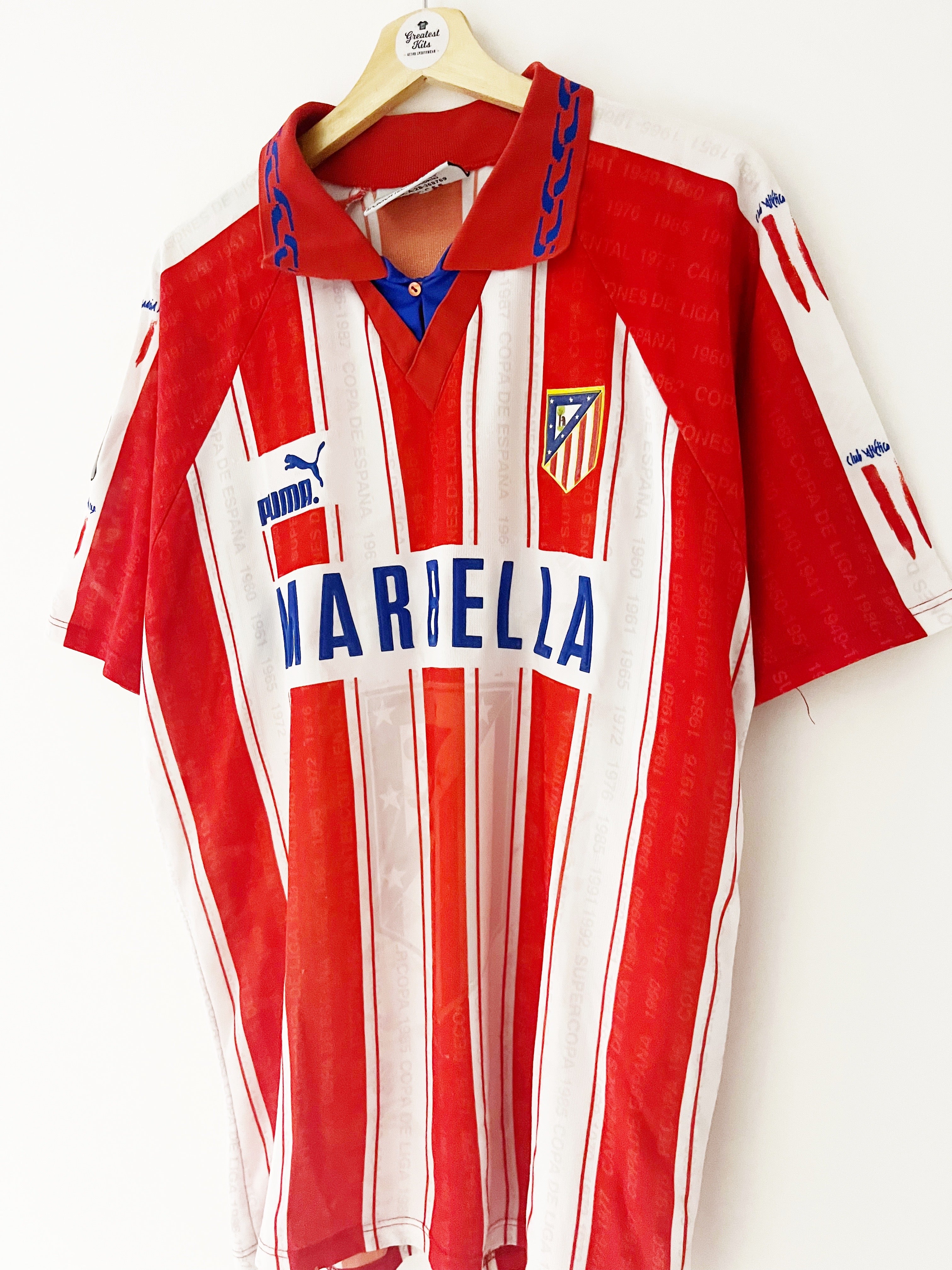 1995/96 Atletico Madrid Home Shirt (L) 8/10