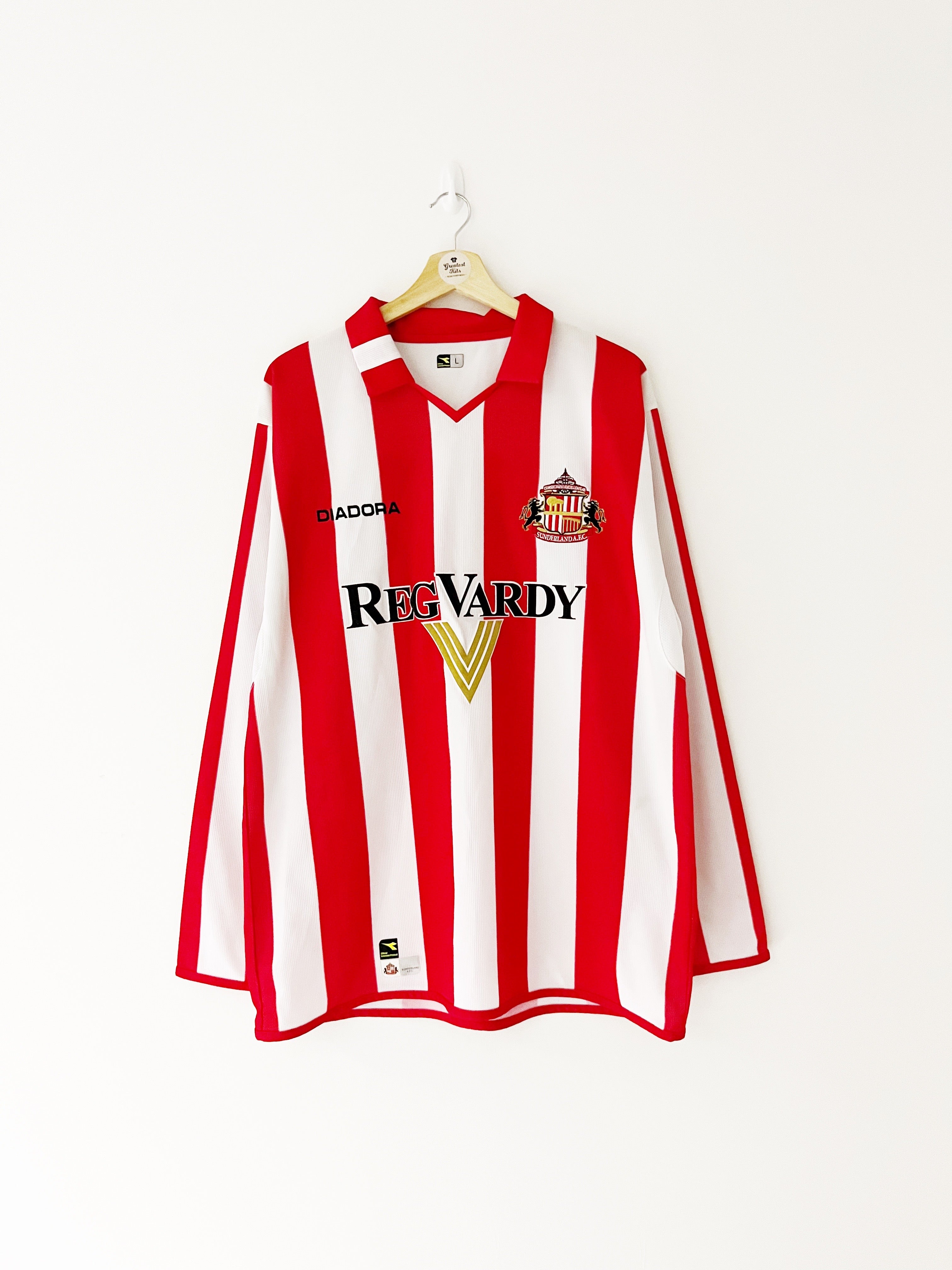 2004/05 Sunderland Home L/S Shirt (L) 9/10