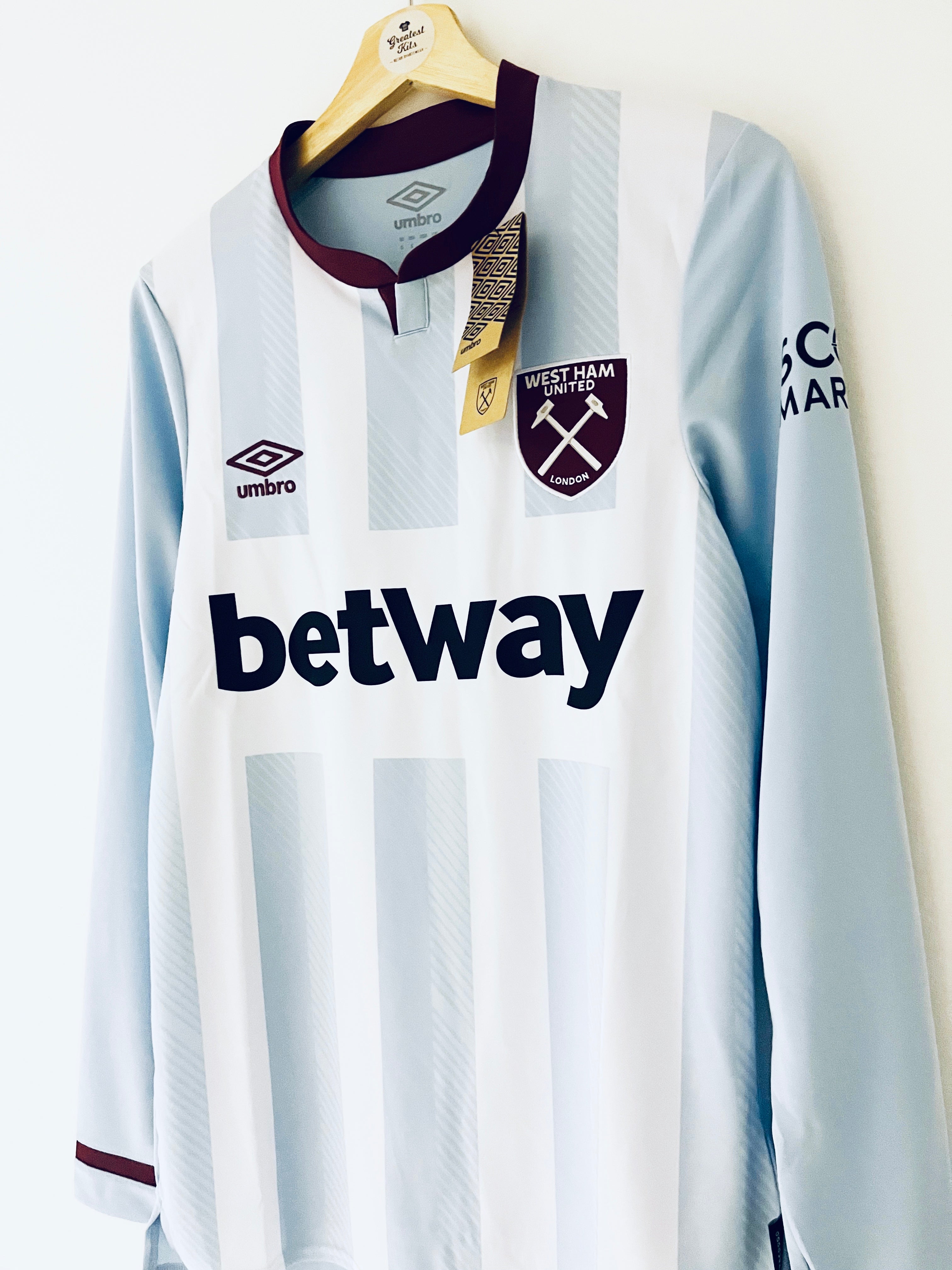 2021/22 West Ham Away L/S Shirt (S) BNWT