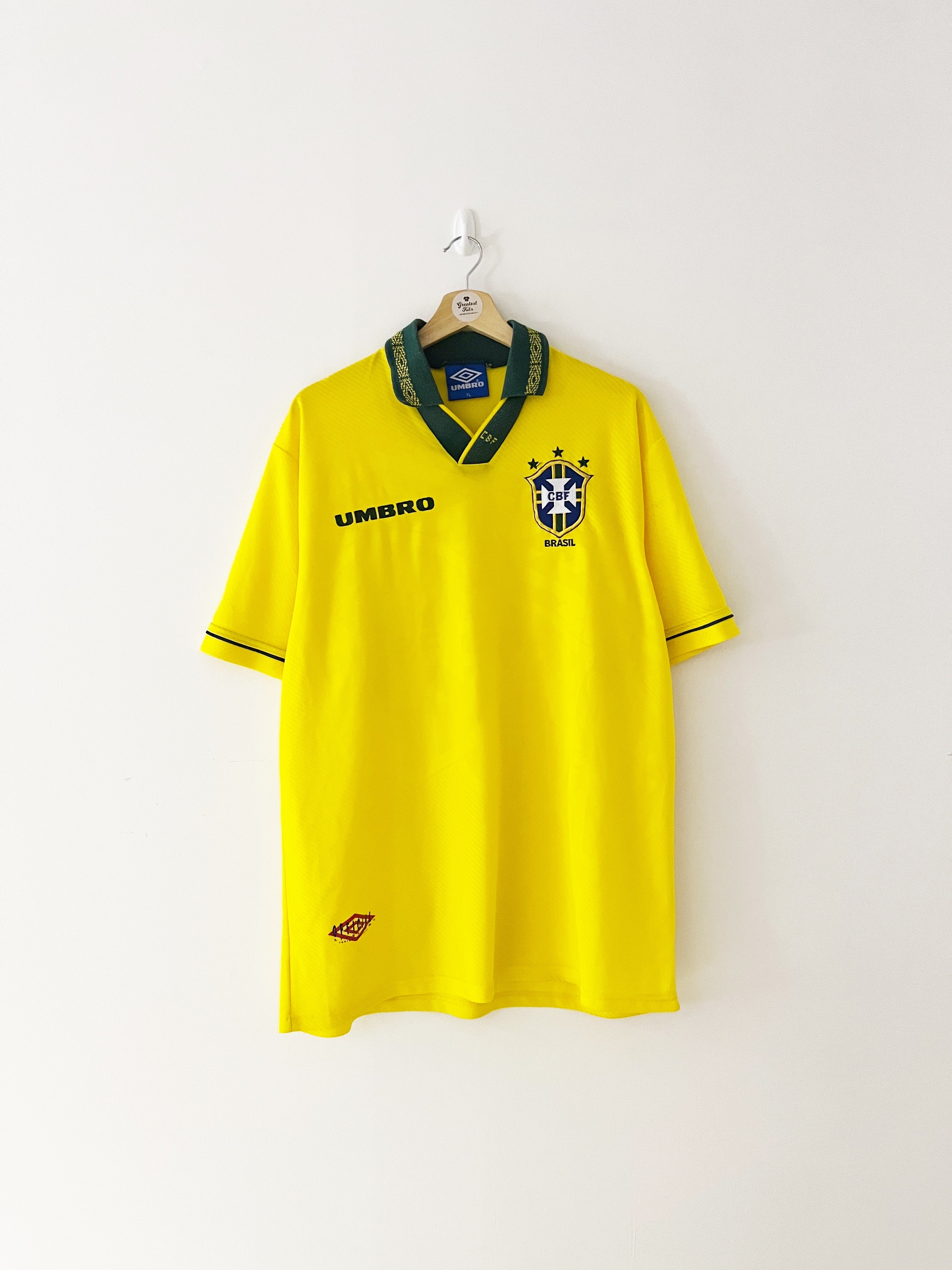 1993/94 Brazil Home Shirt (XL) 9/10