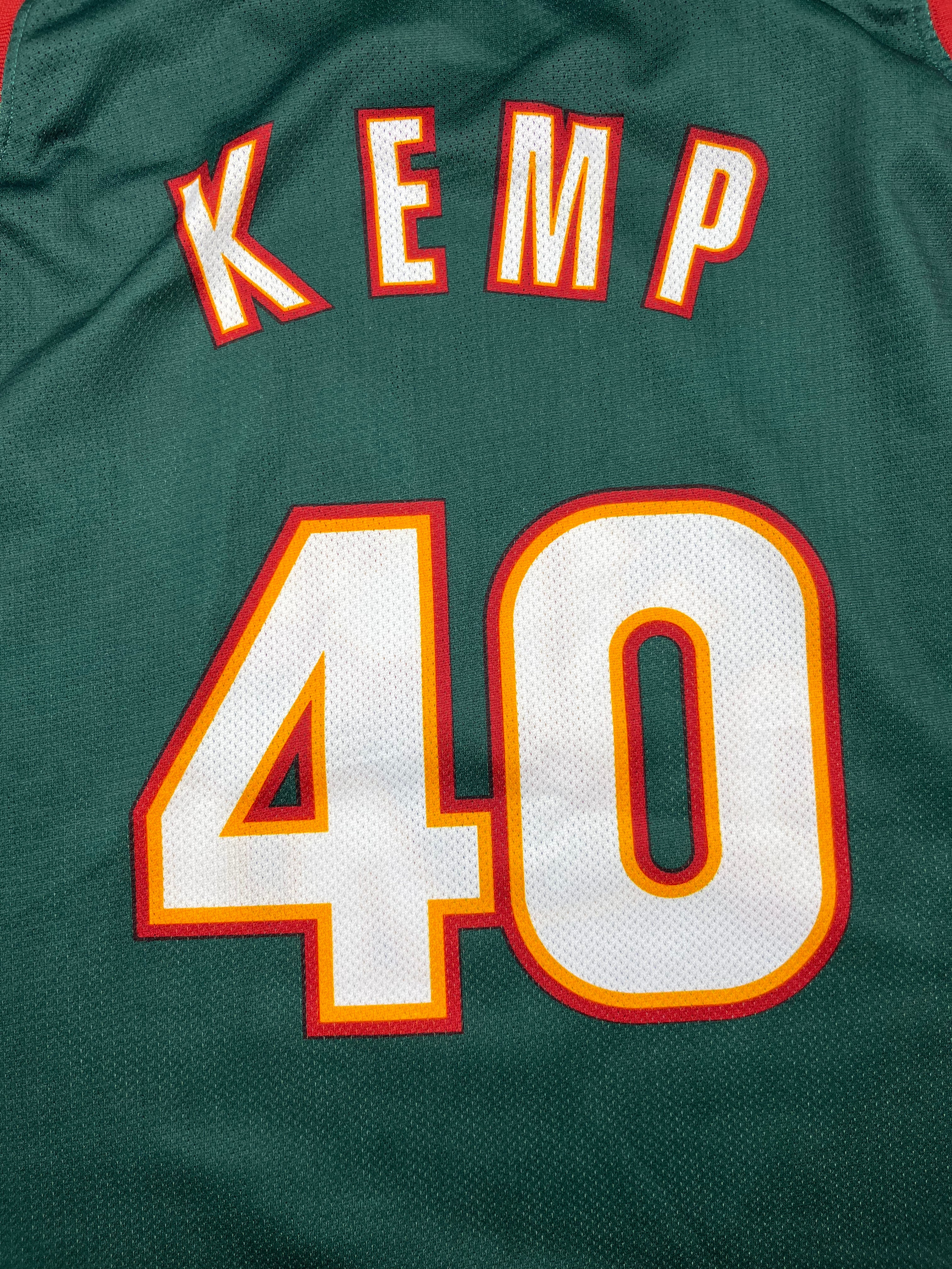 1995-97 Seattle SuperSonics Champion Home Jersey Kemp #40 (XL) 9/10