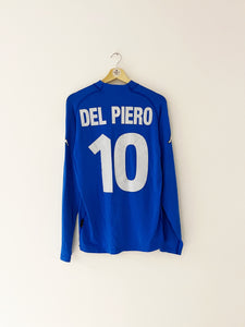 2000/01 Italy Home L/S Shirt Del Piero #10 (L) 9/10