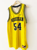 1995-98 Michigan Wolverines Nike Home Jersey #54 (L) 8/10