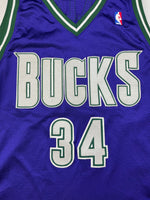 1997-99 Milwaukee Bucks Reebok Road Jersey Allen #34 (XL) 9/10