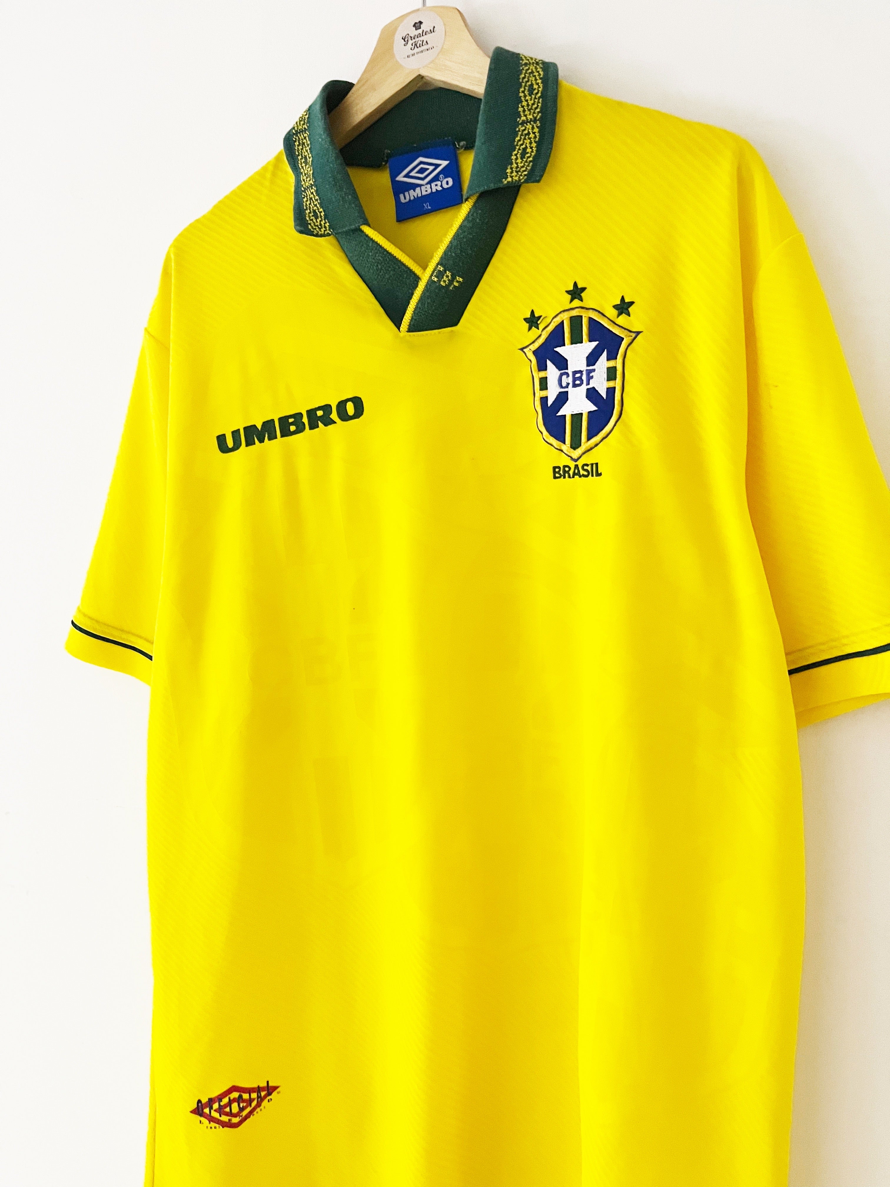 1993/94 Brazil Home Shirt (XL) 9/10