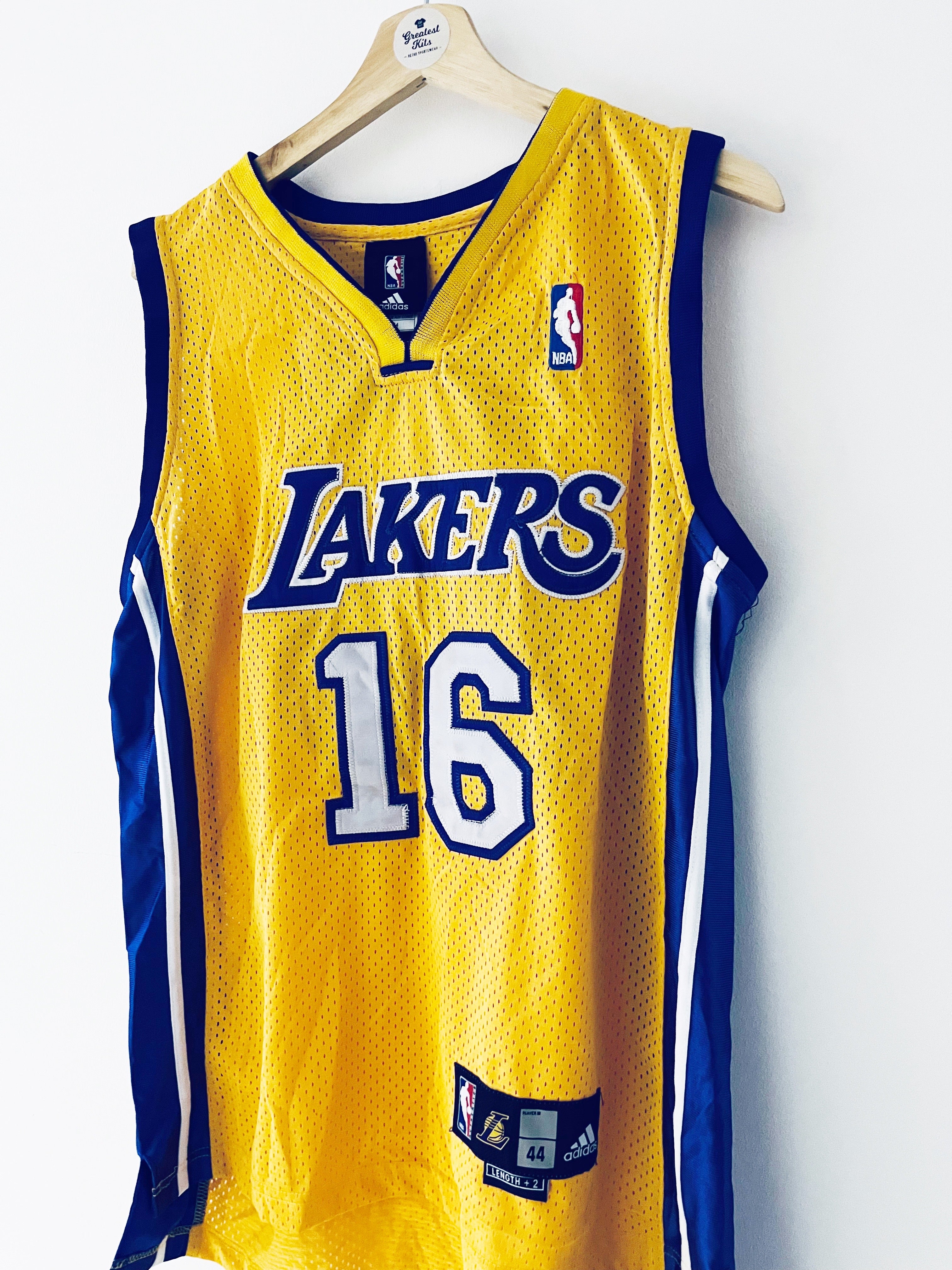 2010-14 Los Angeles Lakers Adidas Home Jersey Gasol #16 (S) 9/10