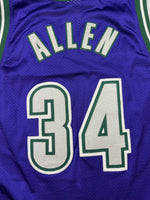 1997-99 Milwaukee Bucks Reebok Road Jersey Allen #34 (XL) 9/10