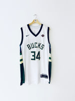 2017-23 Milwaukee Bucks Nike Association Jersey Antetokounmpo #34 (XL) 9/10