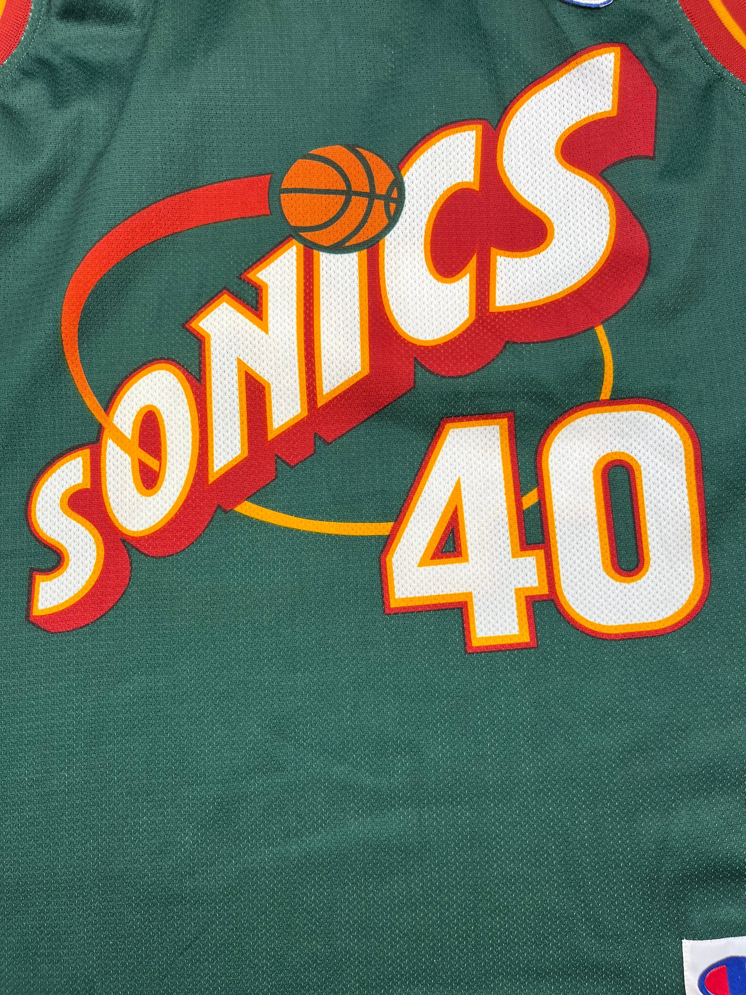 1995-97 Seattle SuperSonics Champion Home Jersey Kemp #40 (XL) 9/10