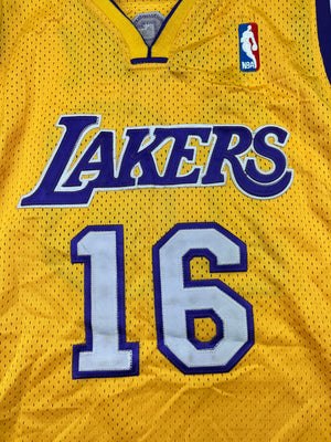 2010-14 Los Angeles Lakers Adidas Home Jersey Gasol #16 (S) 9/10