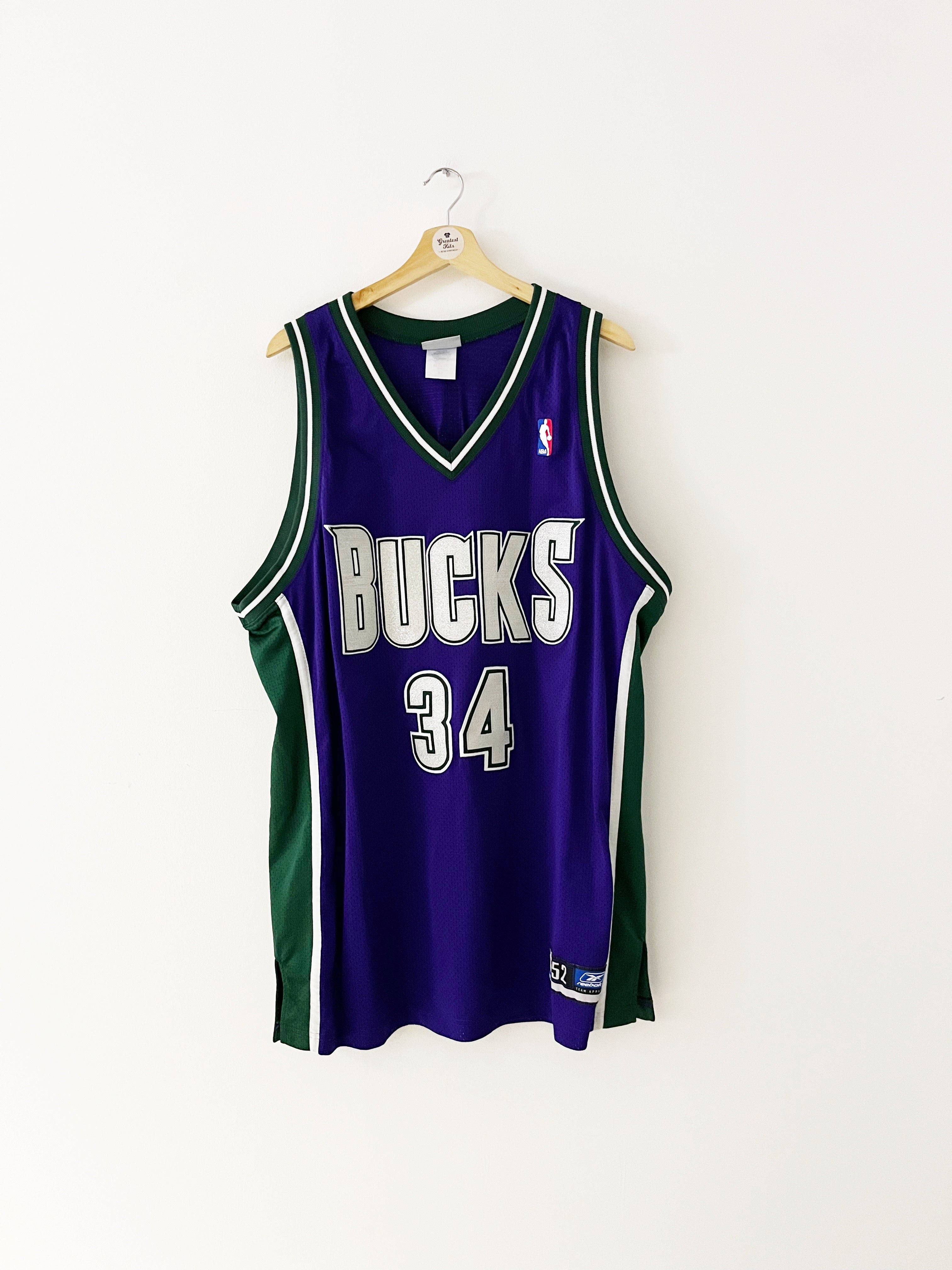 1997-99 Milwaukee Bucks Reebok Road Jersey Allen #34 (XL) 9/10