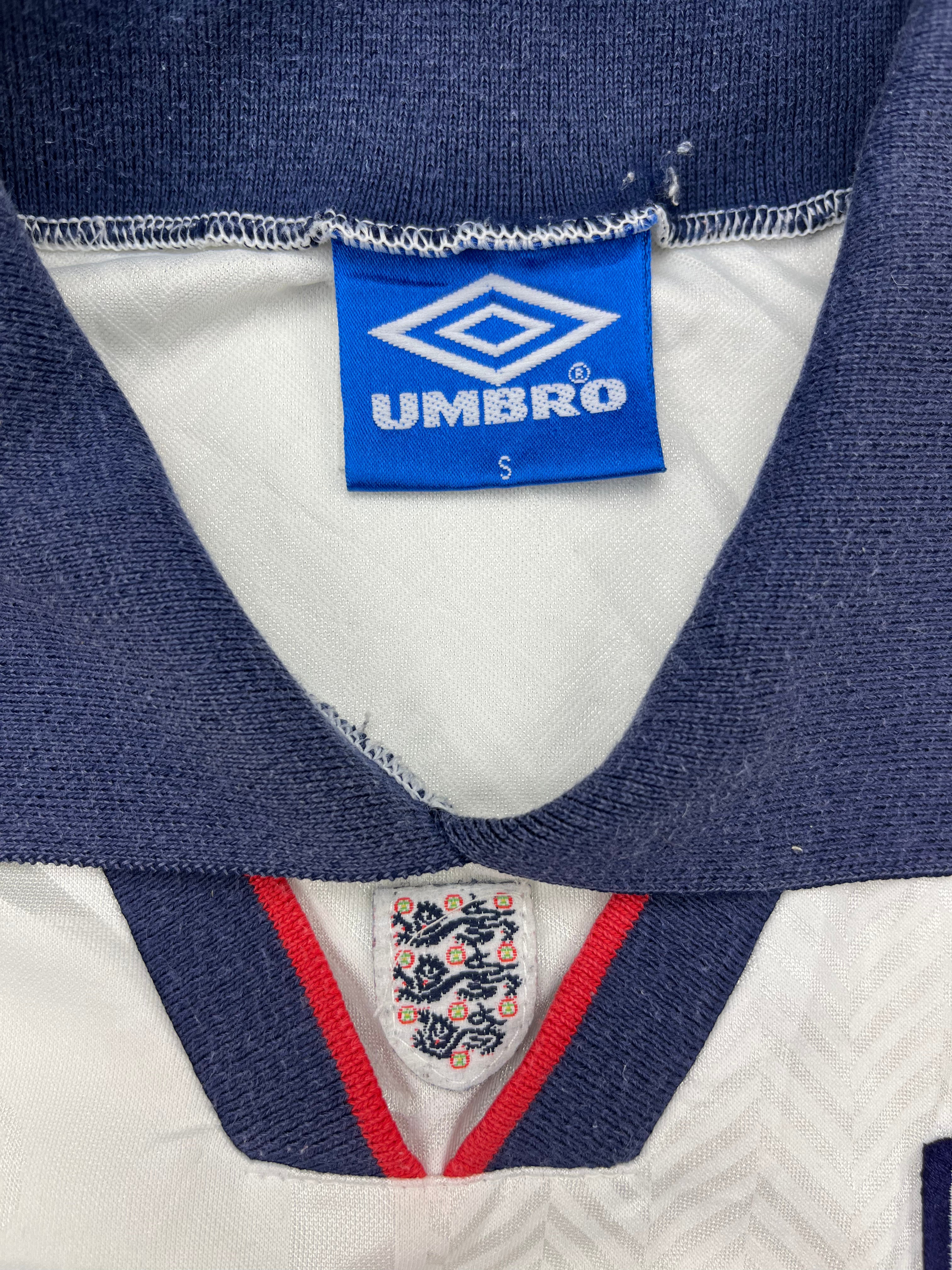 1993/95 England Home Shirt (S) 8/10