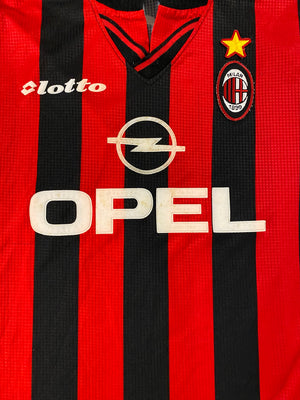 1997/98 AC Milan Home Shirt Ibou #13 (M) 8/10