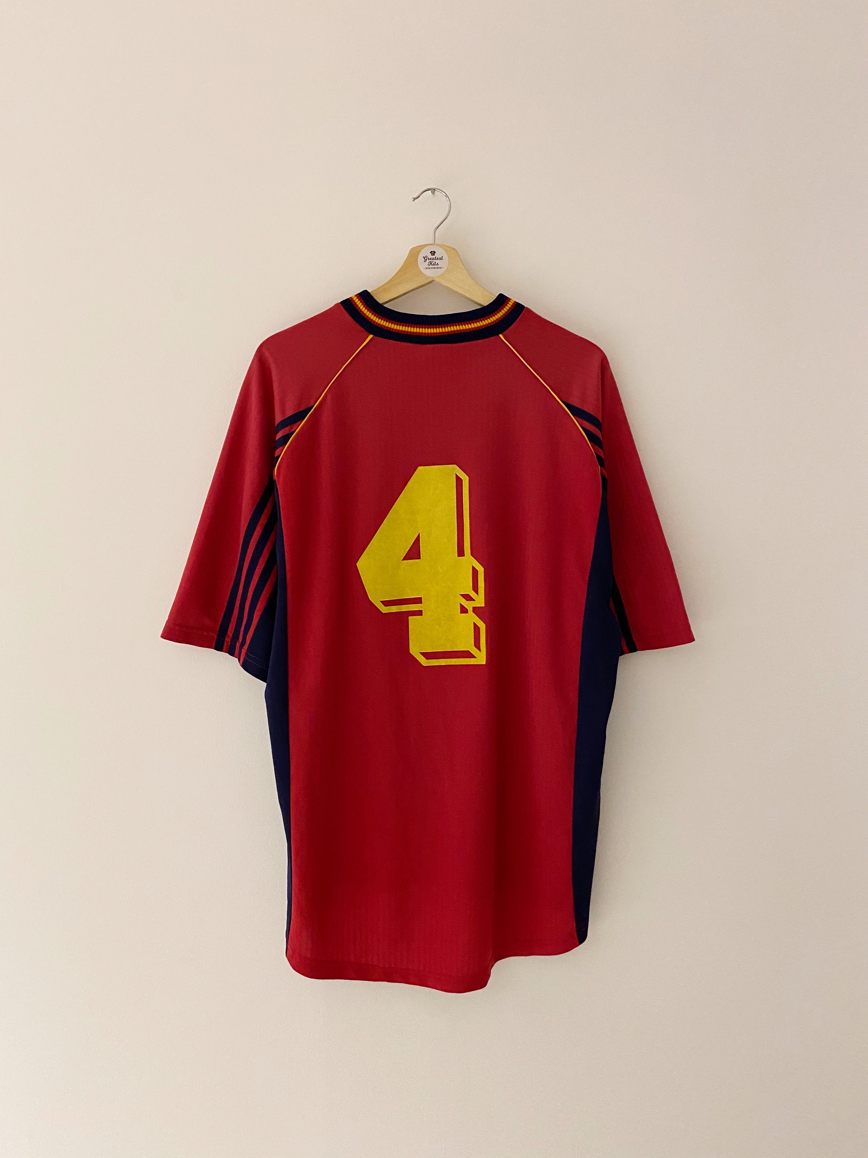 1998/99 Spain Home Shirt #4 (XL) 8.5/10