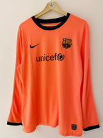 2009/11 Barcelona Womens *Match Issue* Away L/S Shirt #3 (XL) 9/10