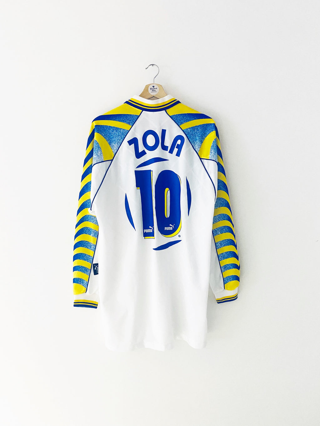 1995/97 Parma Home L/S Shirt Zola #10 (XXL) 9/10