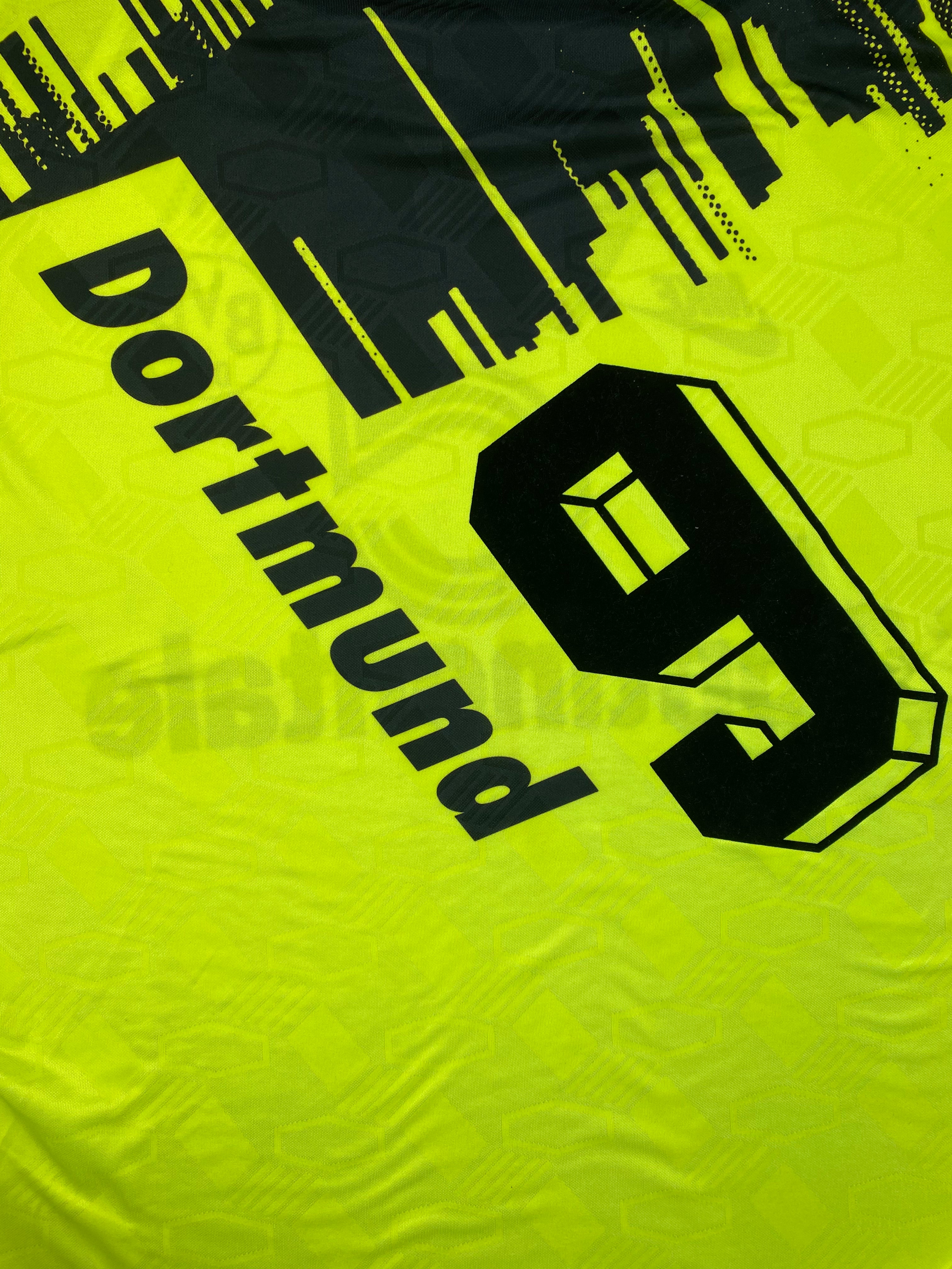 1993/94 Borussia Dortmund Home L/S Shirt #9 (XL) 9/10