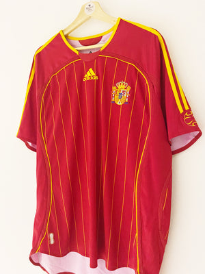 2006/08 Spain Home Shirt (XL) 9/10