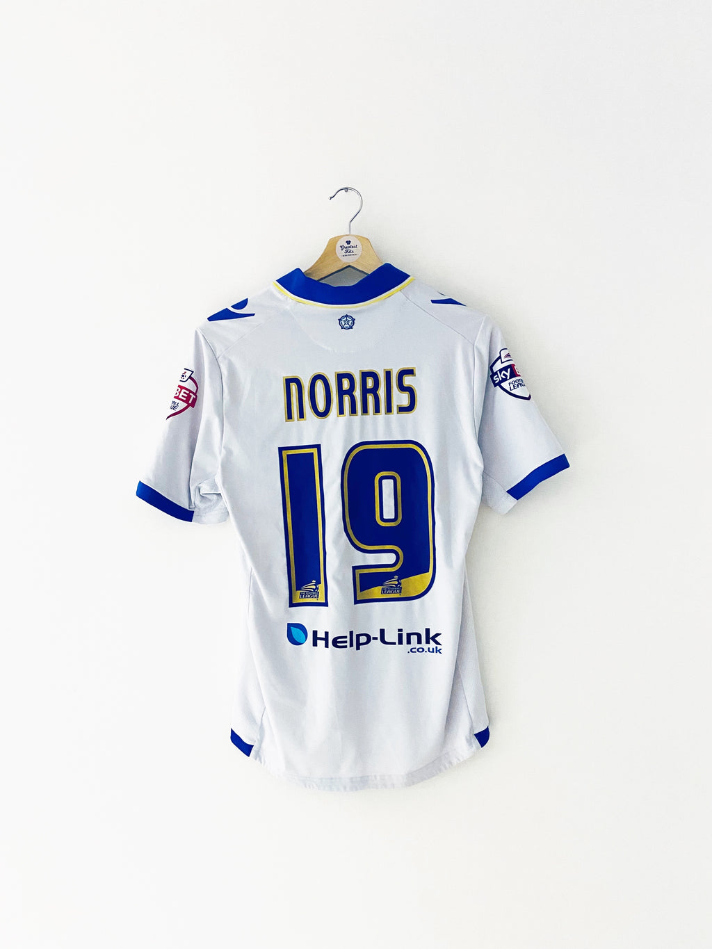 2013/14 Leeds United Home Shirt Norris #19 (S) 9/10