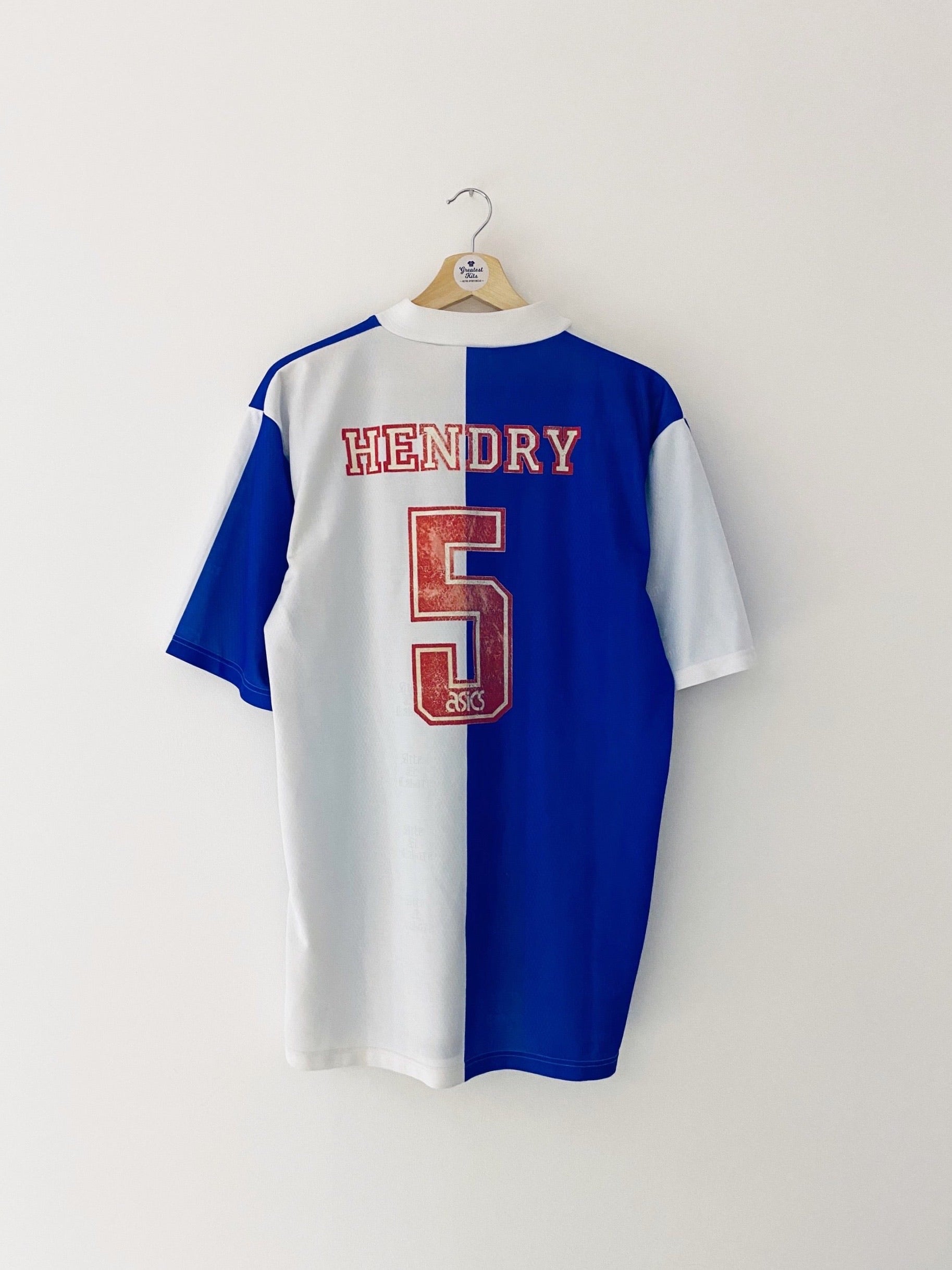 1996/98 Blackburn Home Shirt Hendry #5 (M) 5/10