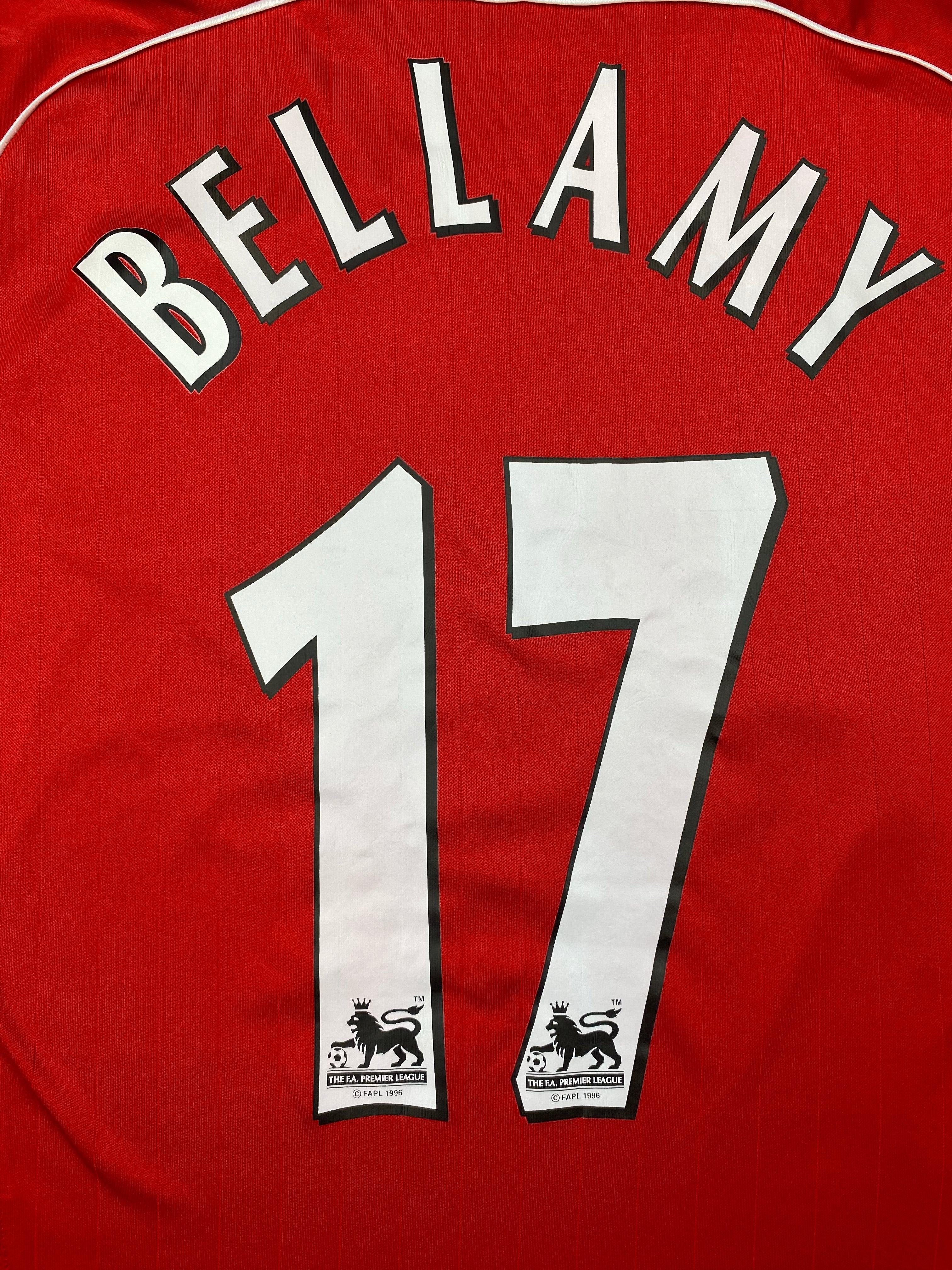 2006/07 Liverpool Home Shirt Bellamy #17 (S) 9/10