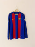 2016/17 Barcelona Home L/S Shirt (M) 9.5/10