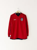 2002/04 England Away L/S Shirt (S) 8.5/10