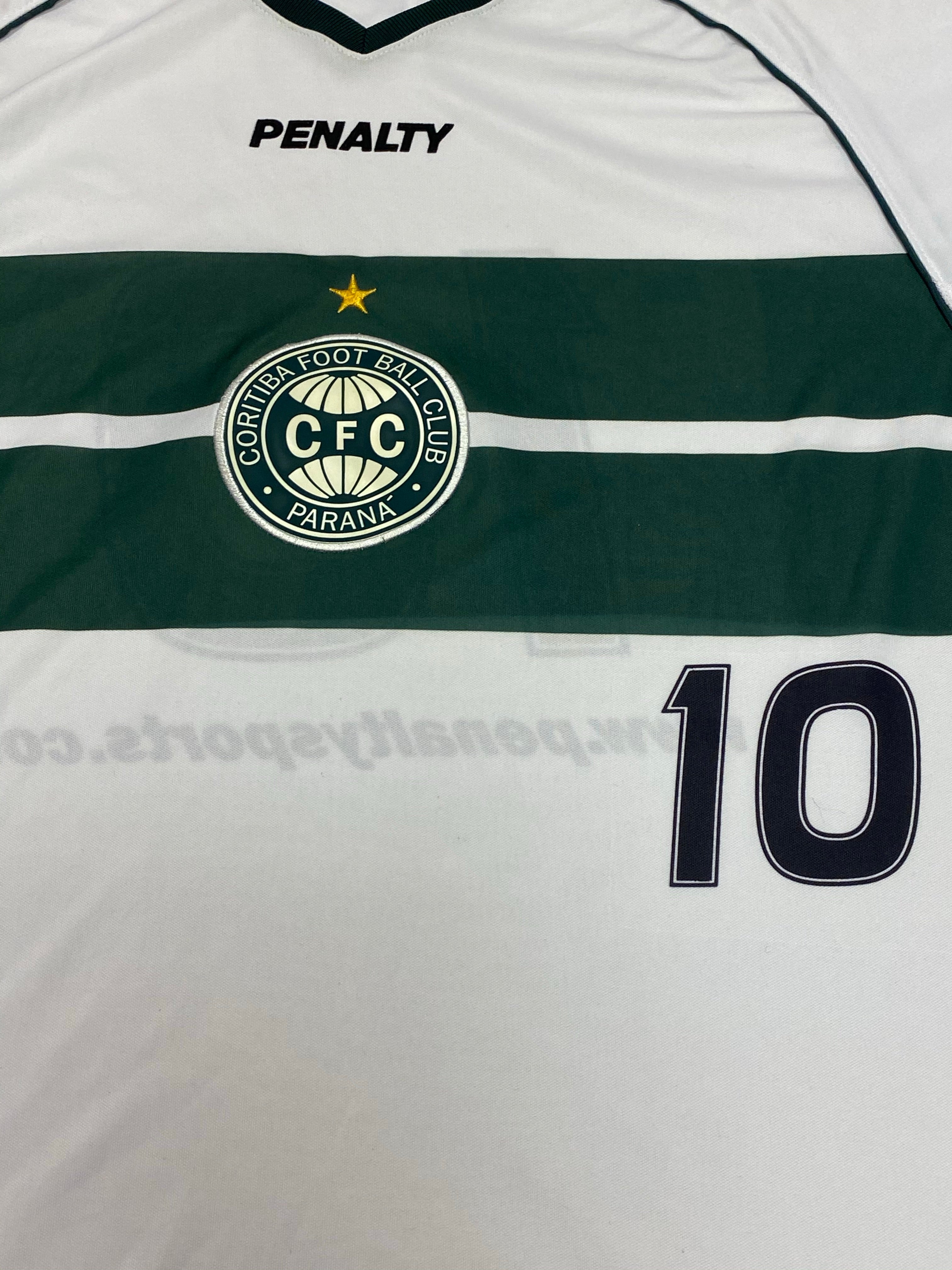 2002 Coritiba Home Shirt #10 (XL) 9/10