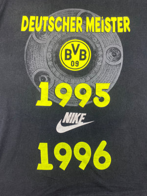 1995/96 Borussia Dortmund Champions T-Shirt (XL) 8/10