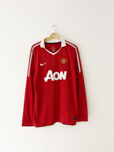 2010/11 Manchester United Home L/S Shirt (L) 9/10