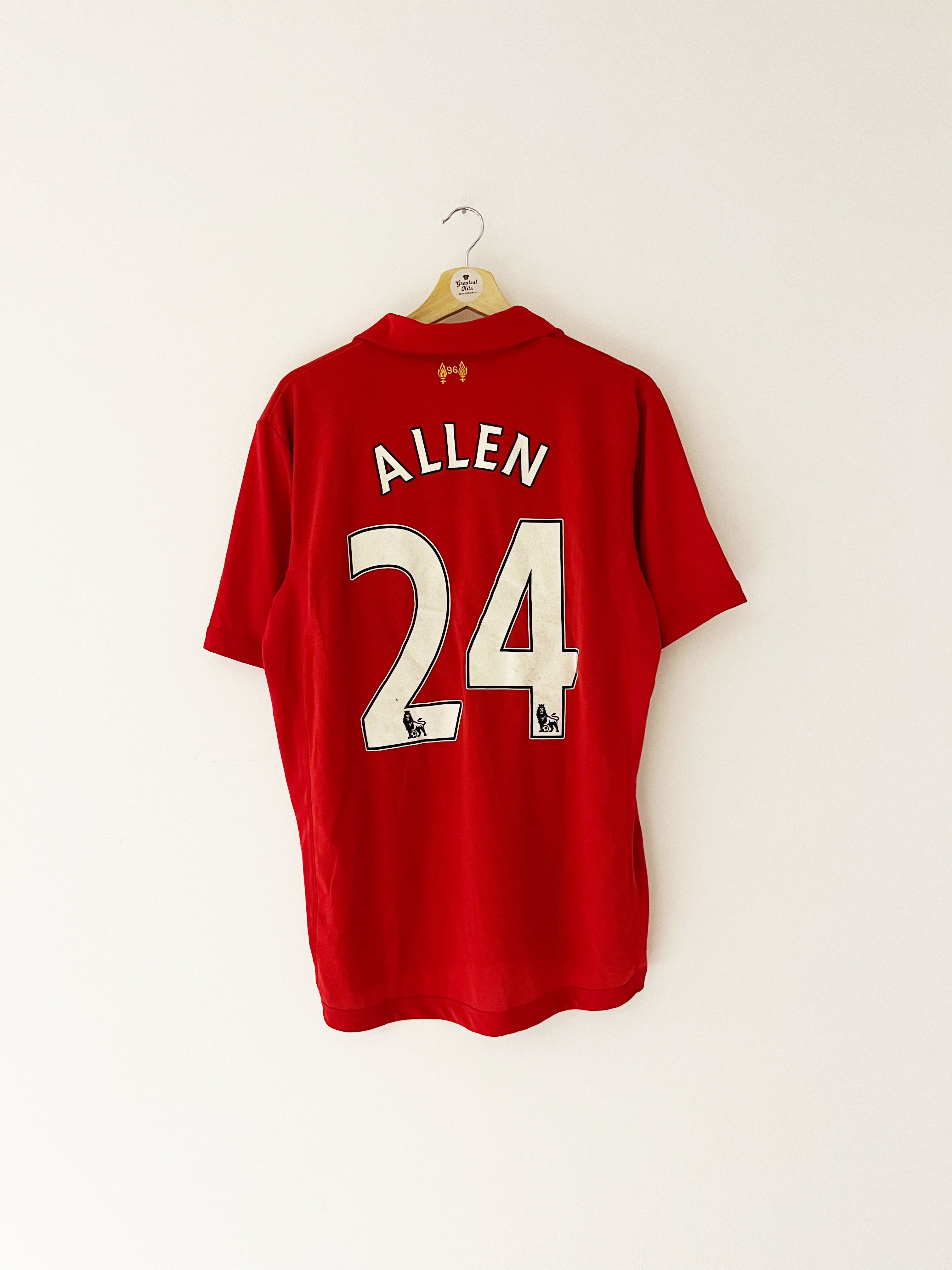 2012/13 Liverpool Home Shirt Allen #24 (L) 9/10