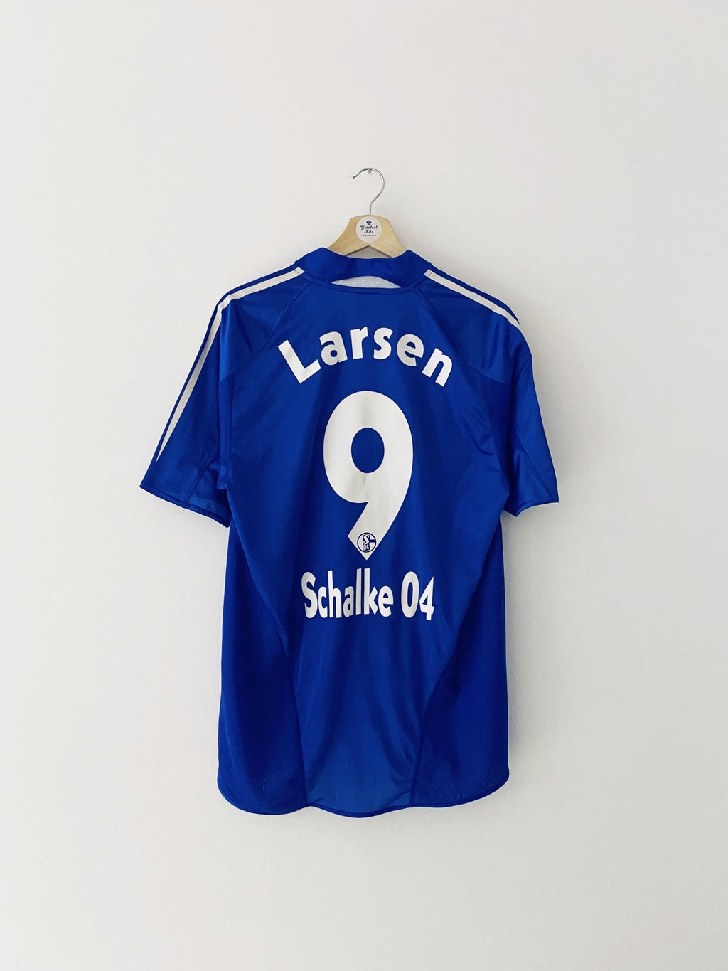 2005/06 Schalke Home Shirt Larsen #9 (S) 9/10