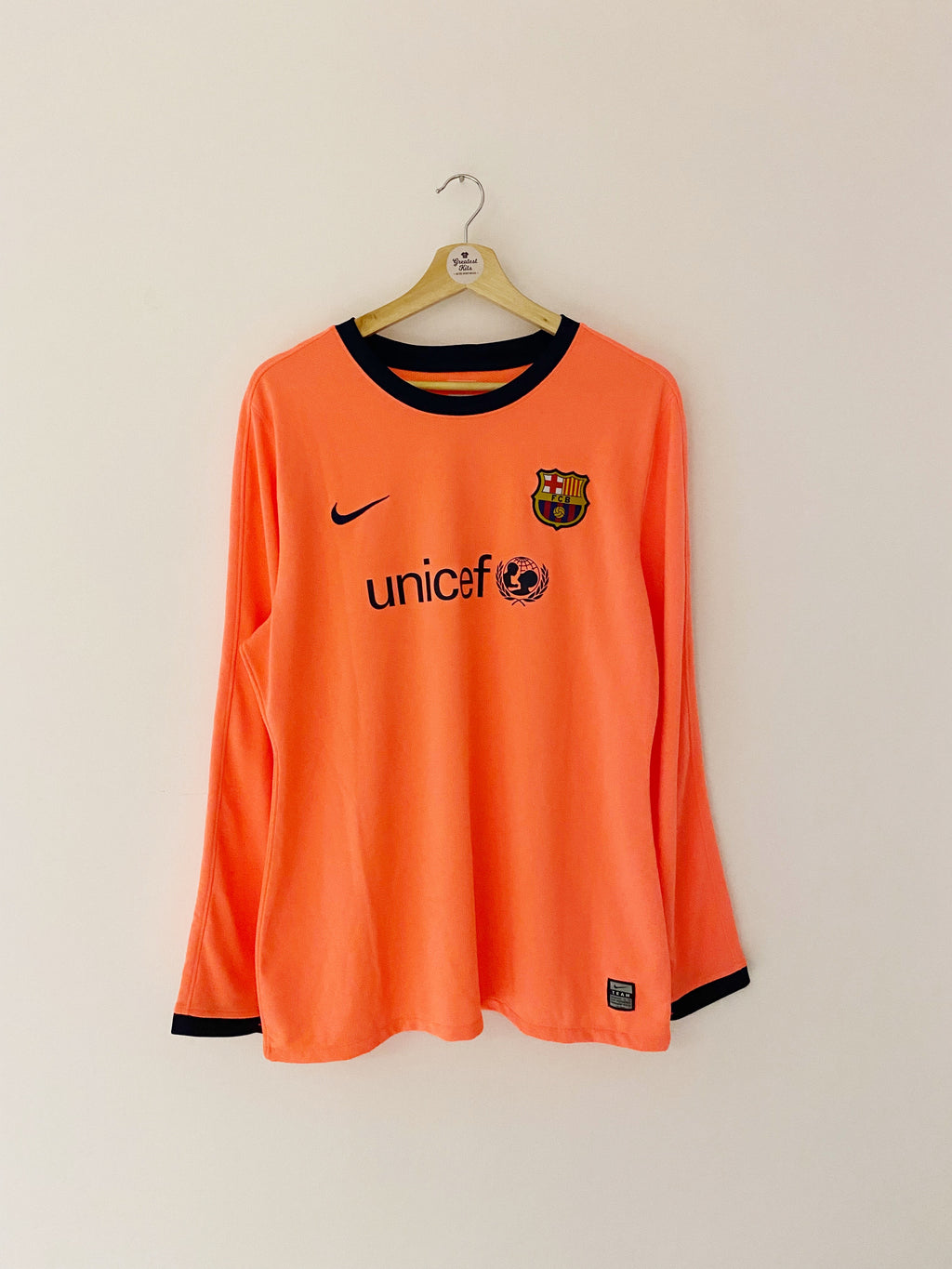 2009/11 Barcelona Womens *Match Issue* Away L/S Shirt #3 (XL) 9/10