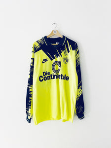 1993/94 Borussia Dortmund Home L/S Shirt #9 (XL) 9/10