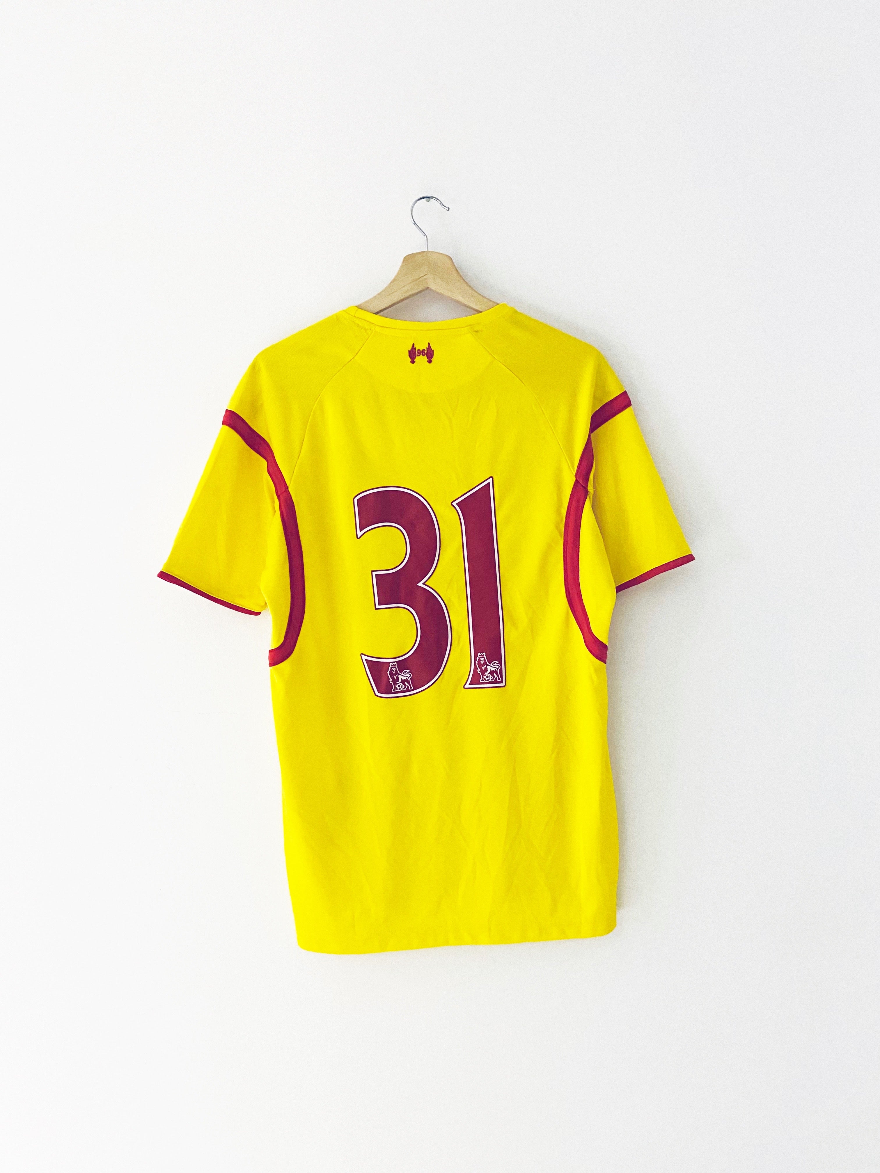 2014/15 Liverpool Away Shirt #31 (M) 9/10