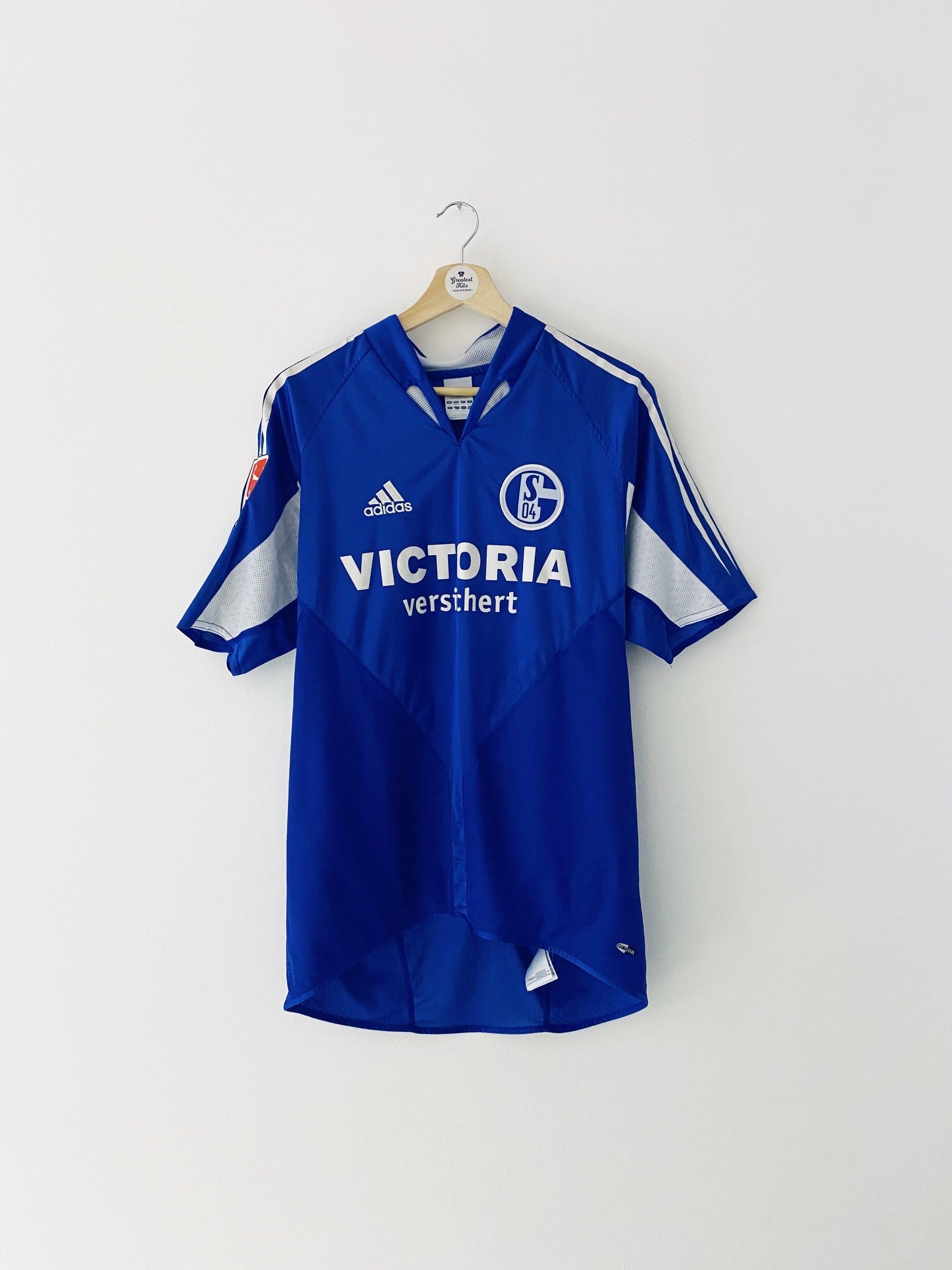 2005/06 Schalke Home Shirt Larsen #9 (S) 9/10