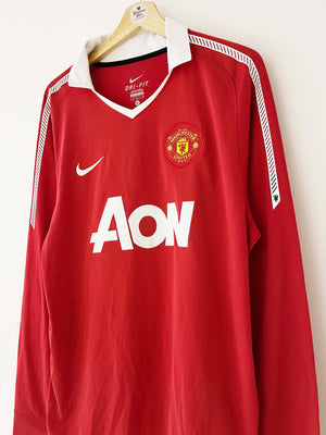 2010/11 Manchester United Home L/S Shirt (L) 9/10